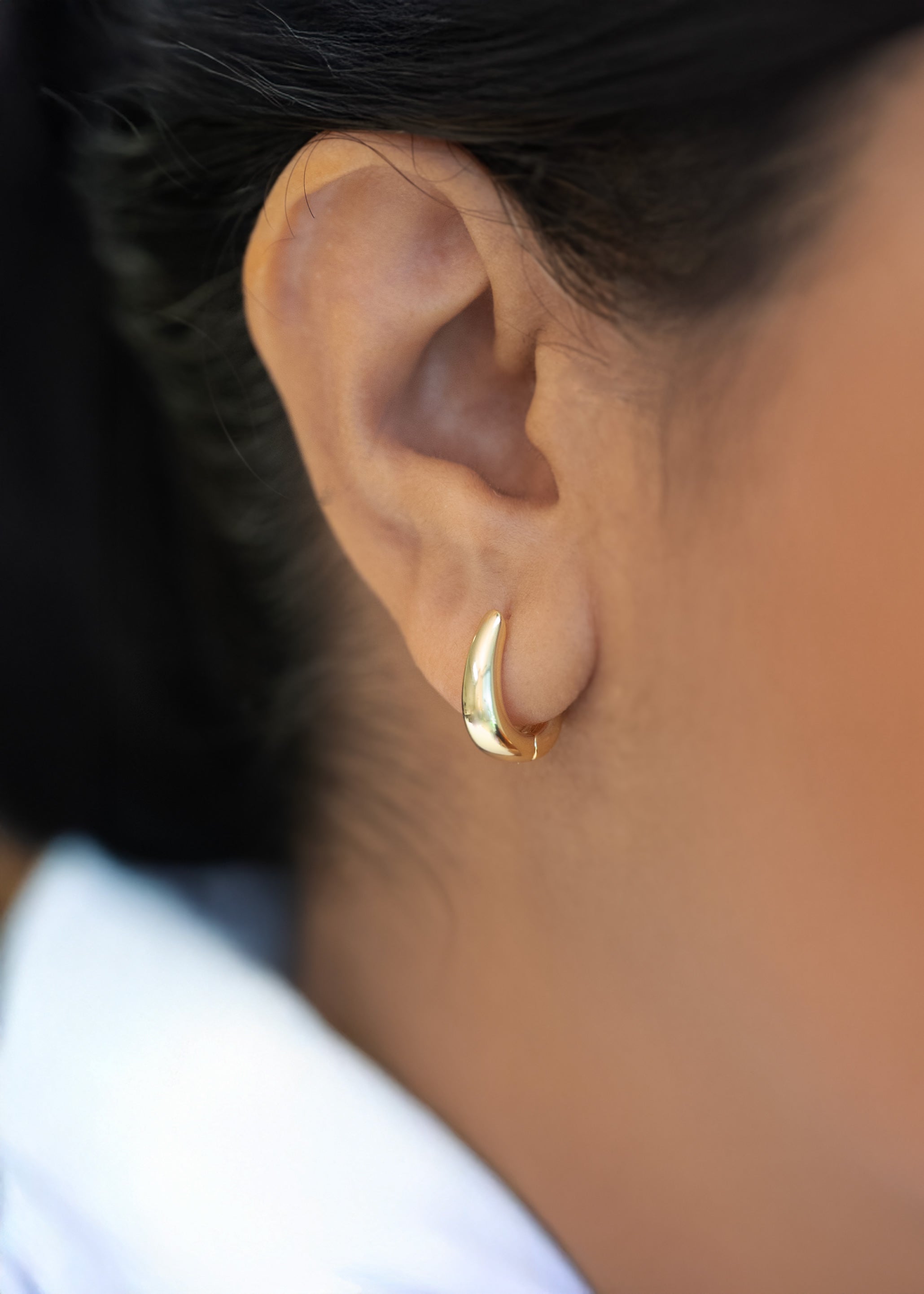14k gold hoops chunky earrings