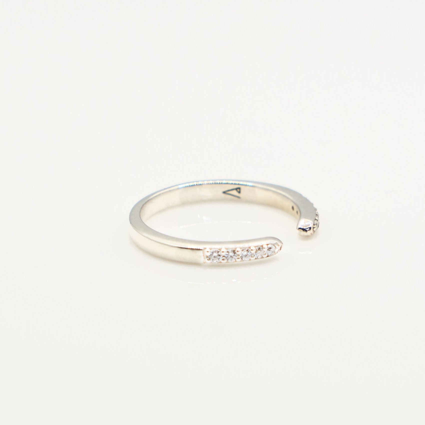 Open Wedding Band in Sterling Silver and Gold Vermeil, Gap Ring Stackable Adjustable Ring, Simple Gifts for Women, Christmas Gifts for Her