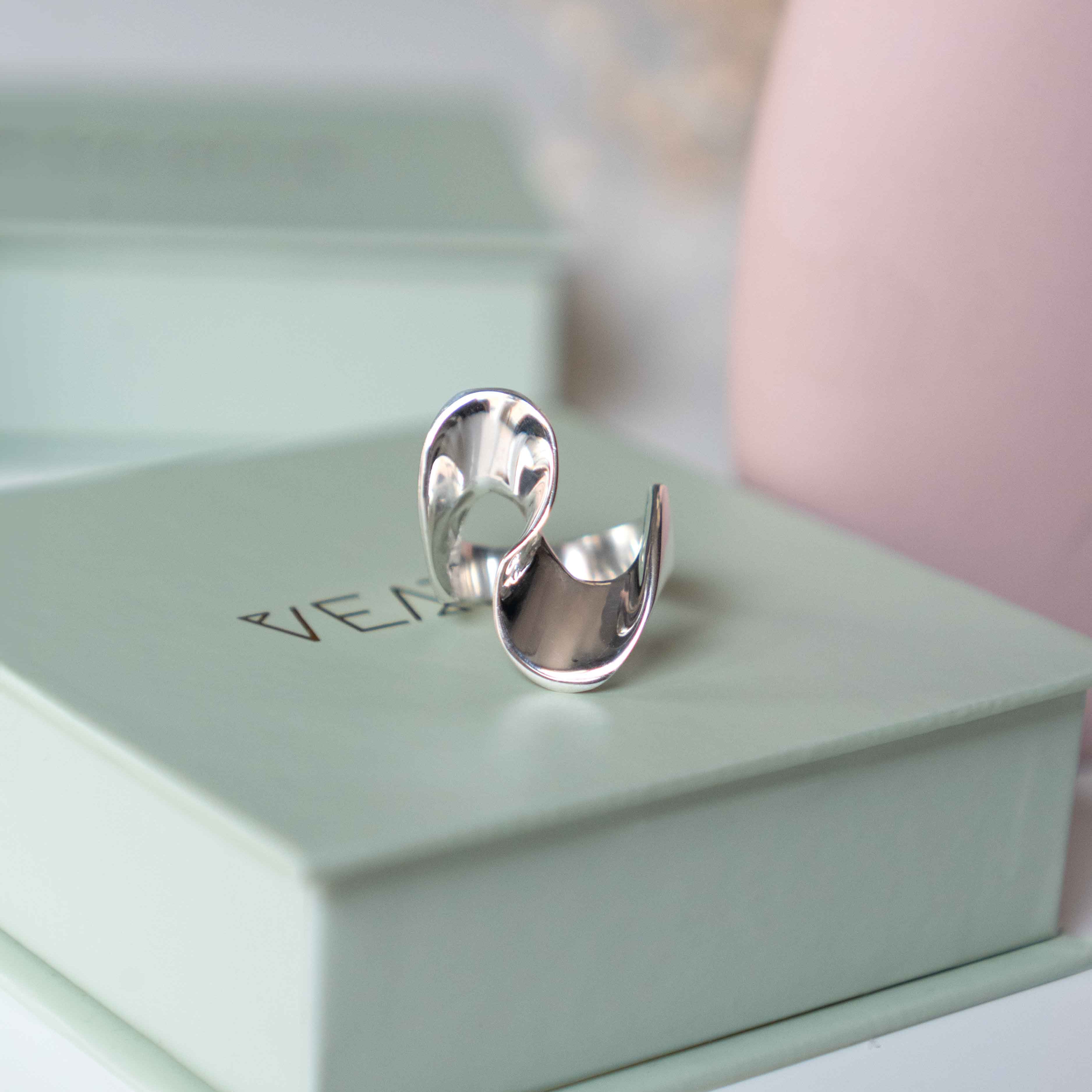 sterling silver statement ring for Women, Unique Large Cocktail Rings, Anniversary gift for wife, mom birthday gift, handmade silver ring gifts