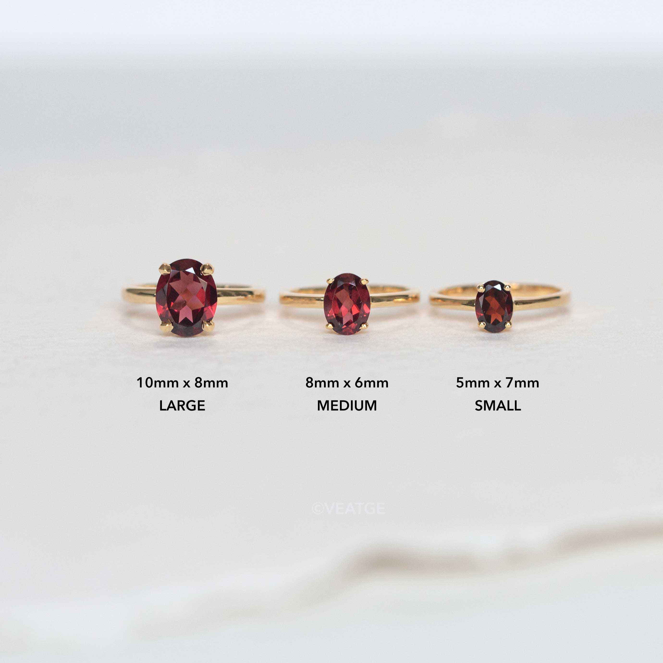 Garnet Ring Small - Signature Oval