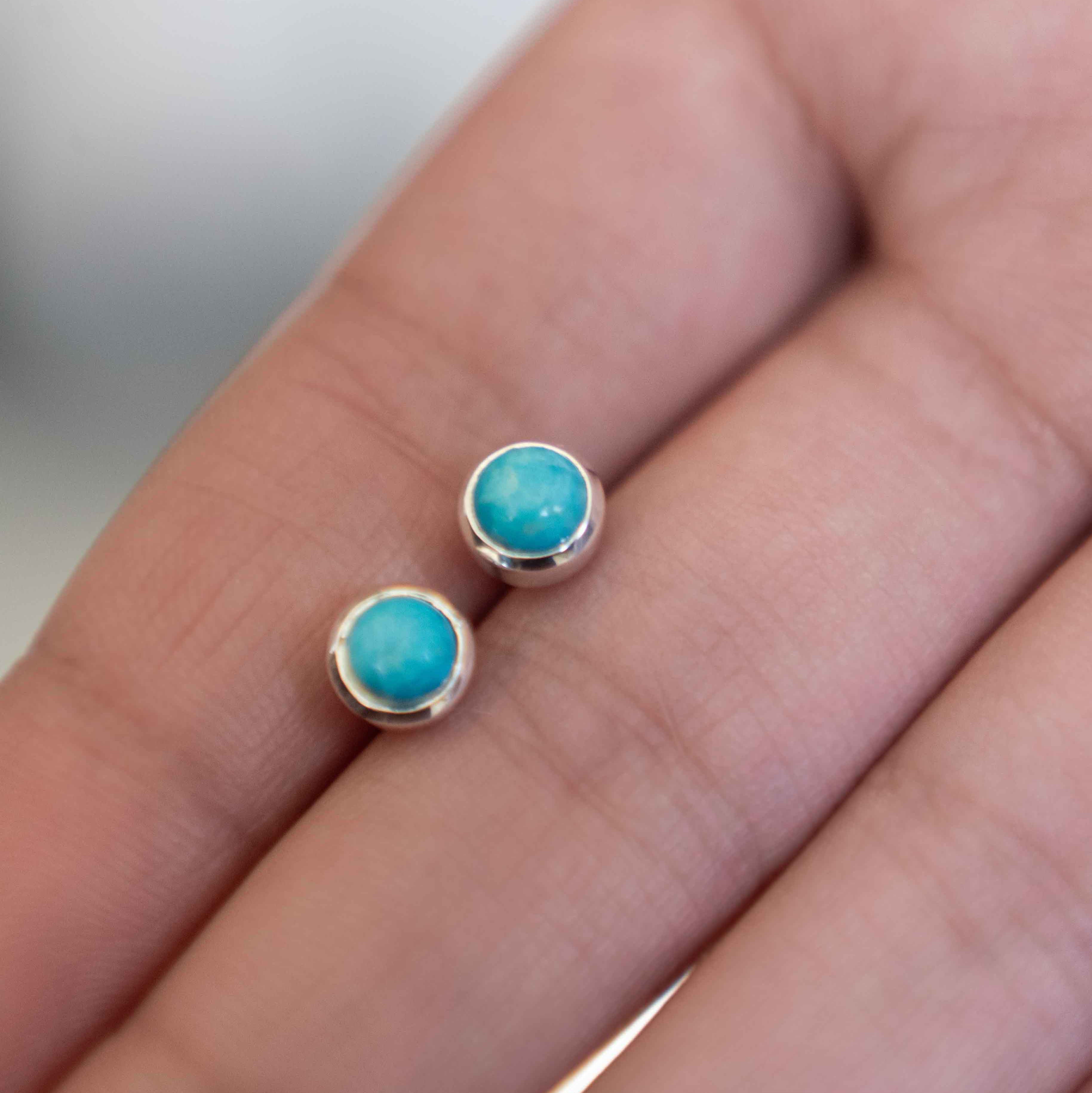 Genuine Arizona Turquoise Studs - small