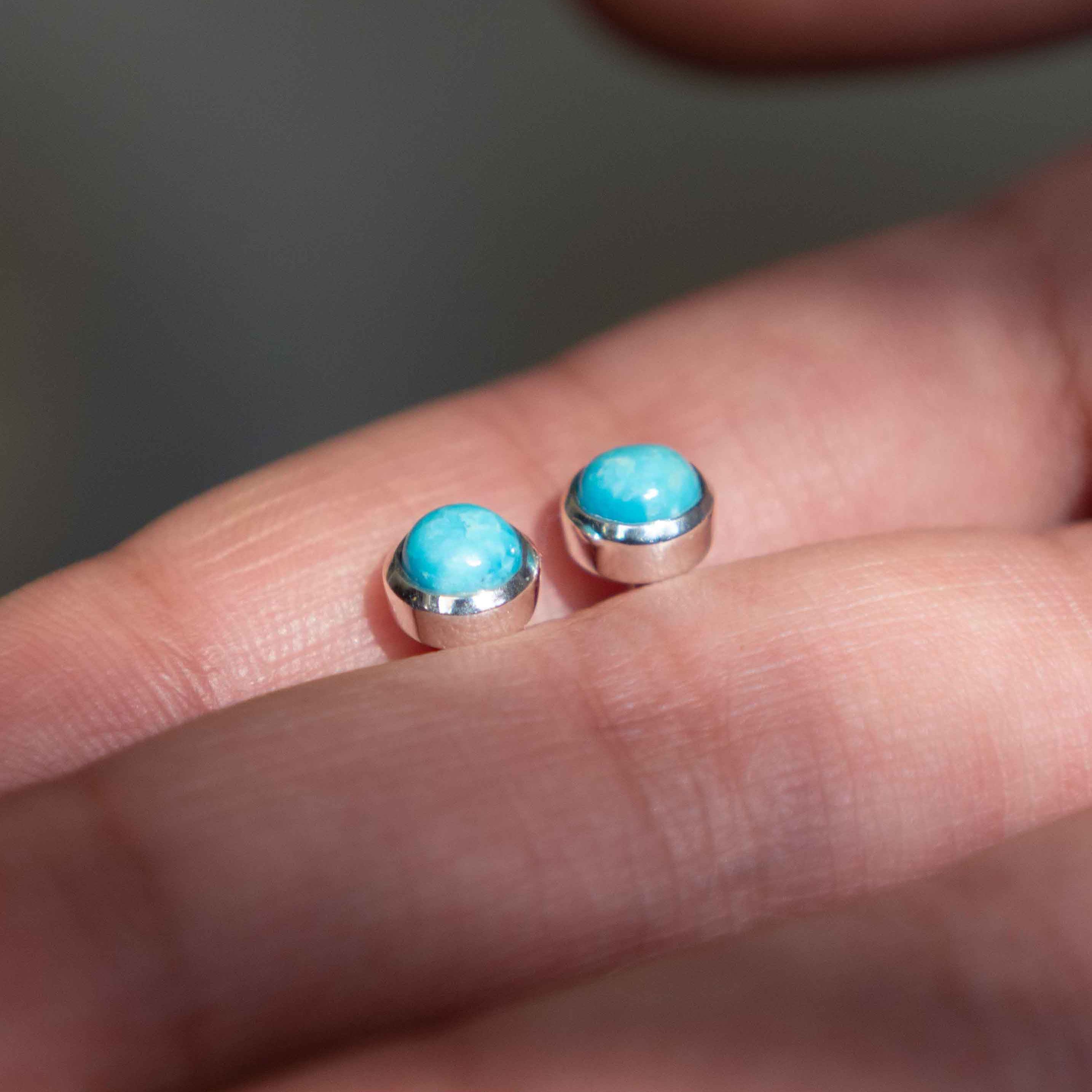Genuine Arizona Turquoise Studs - small