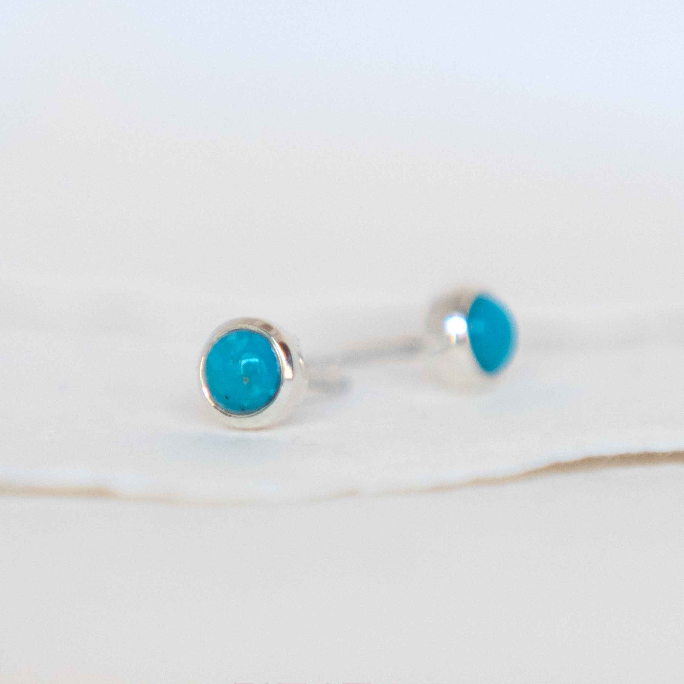 Genuine Arizona Turquoise Studs - small