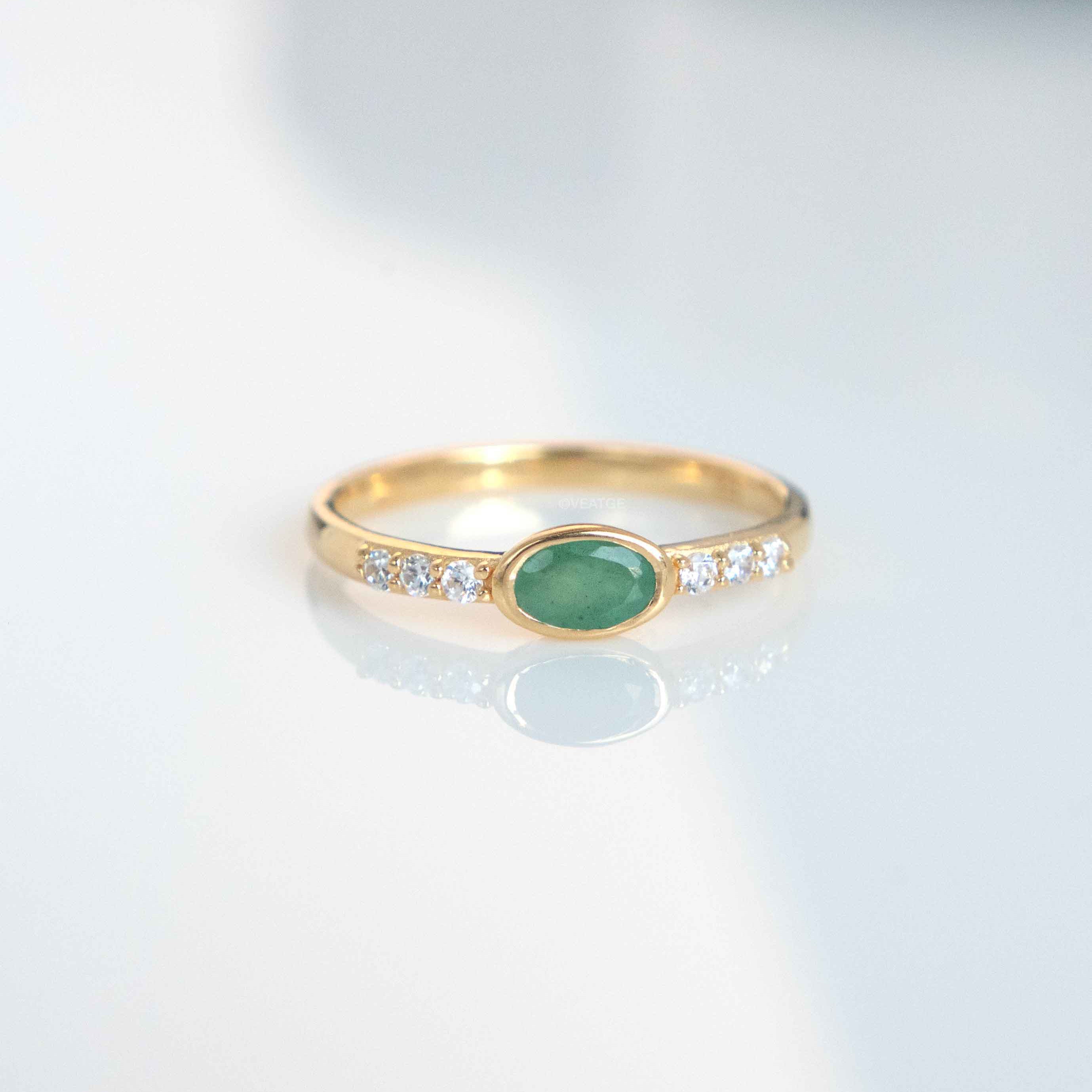 Emerald Stacking Band Ring