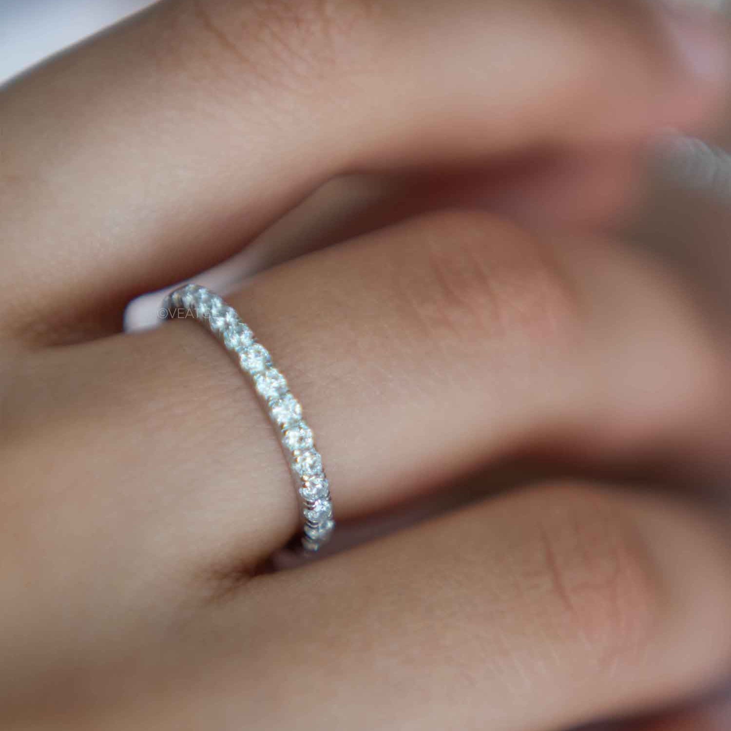 Full Eternity Band Diamond Ring, Simple Wedding Band, Dainty Stacking Ring, Micro pave ring, Promise Ring, Stackable Rings Gold