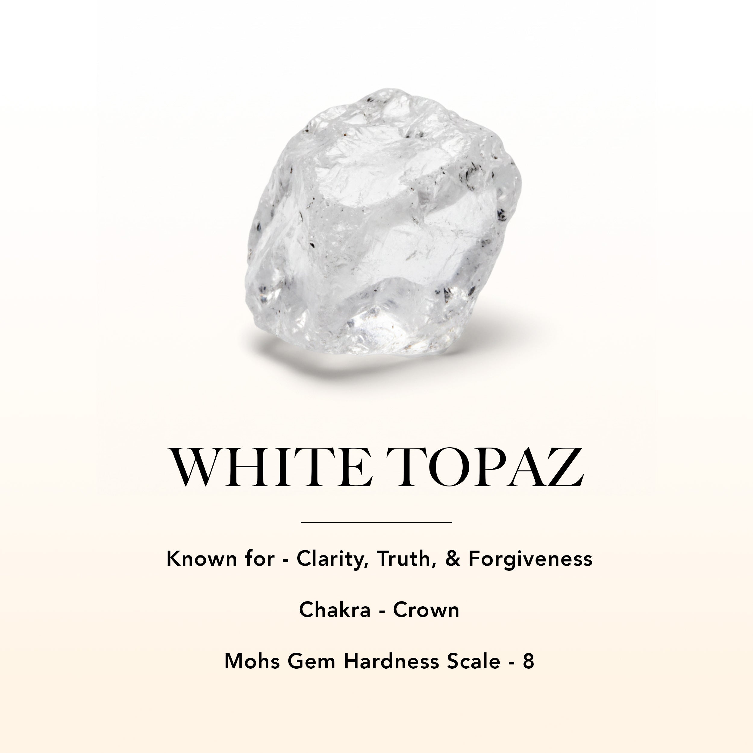 April Birthstone - White Topaz Stacking Ring