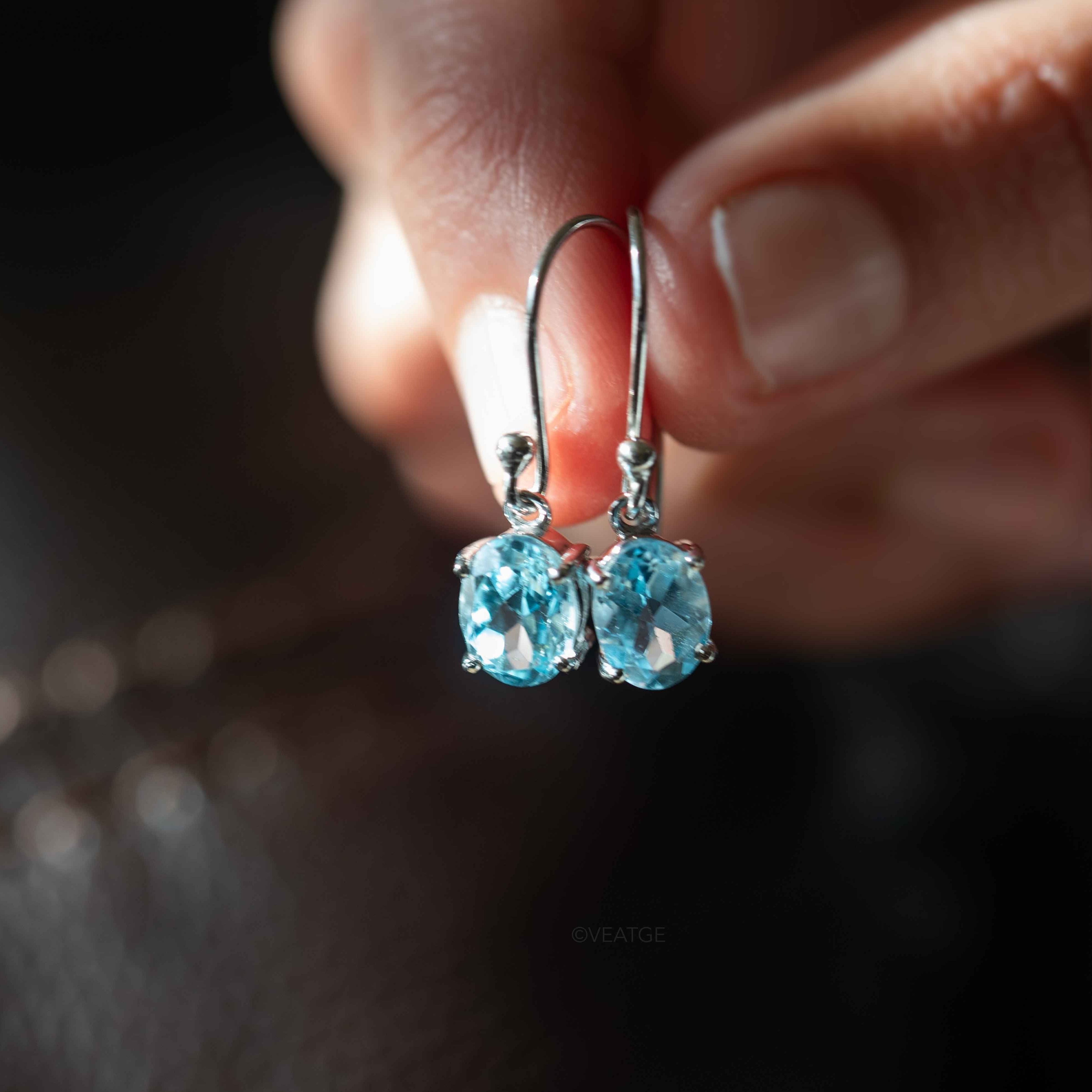 Blue Topaz Dangle earrings