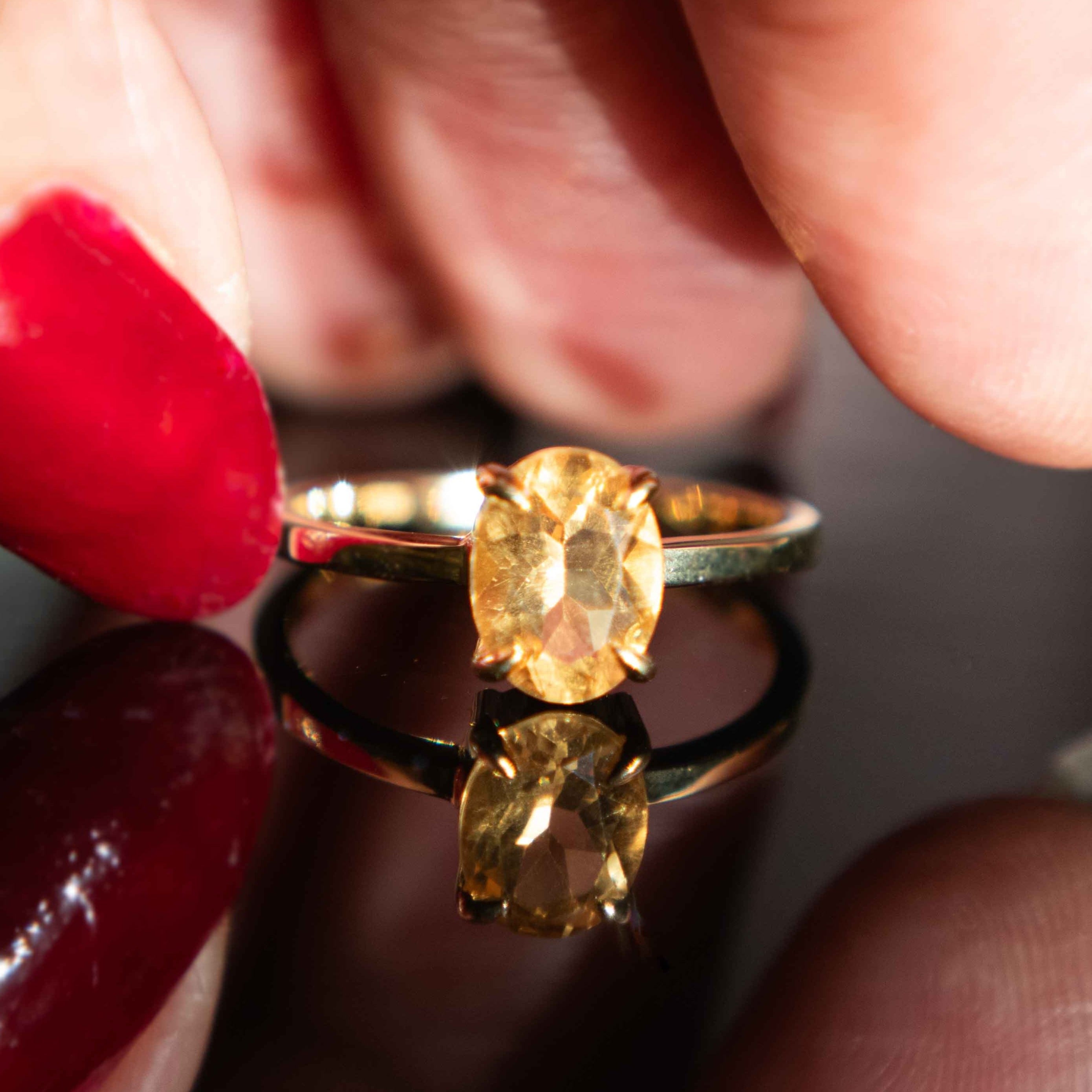 Genuine Citrine Ring Veatge