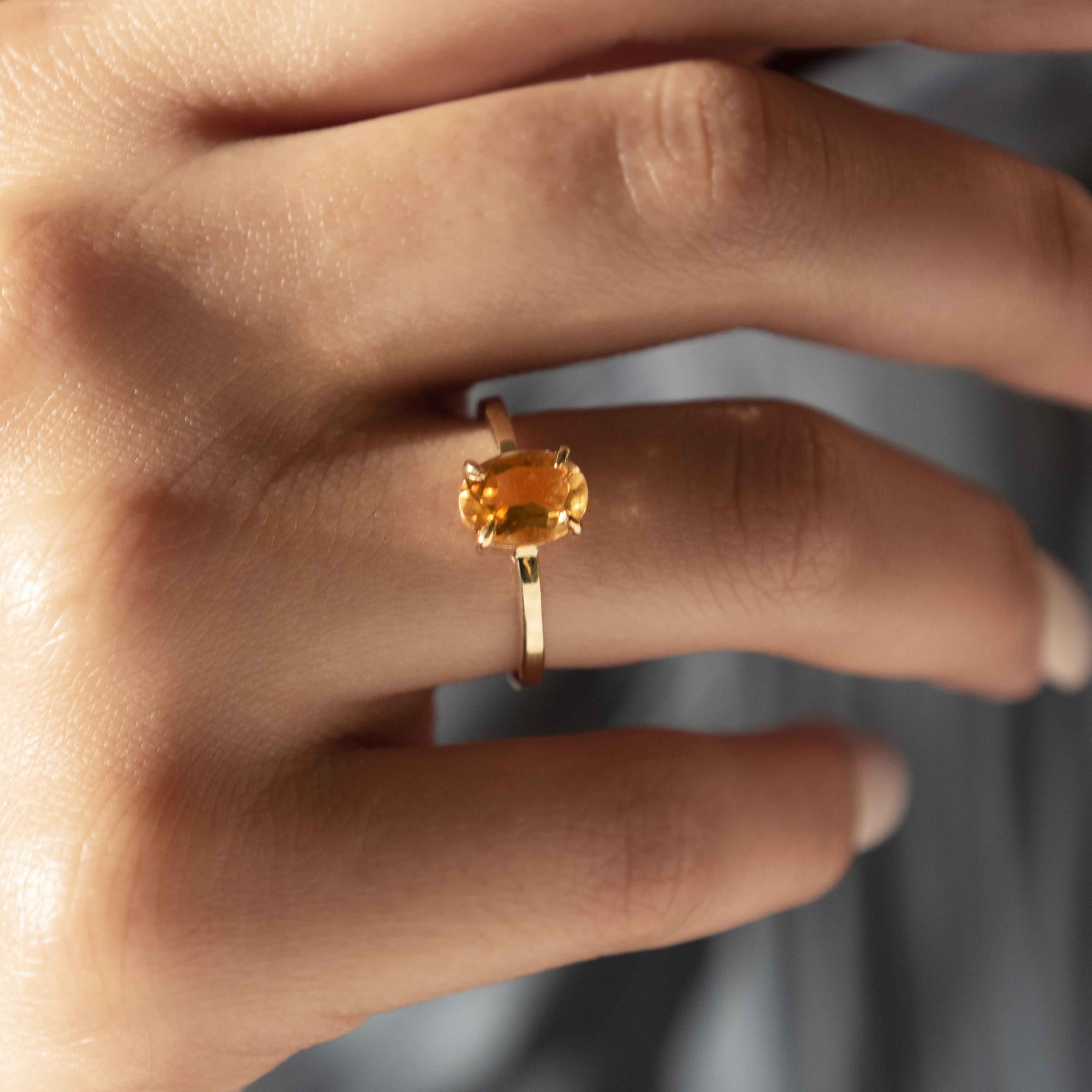Genuine Citrine Ring Veatge