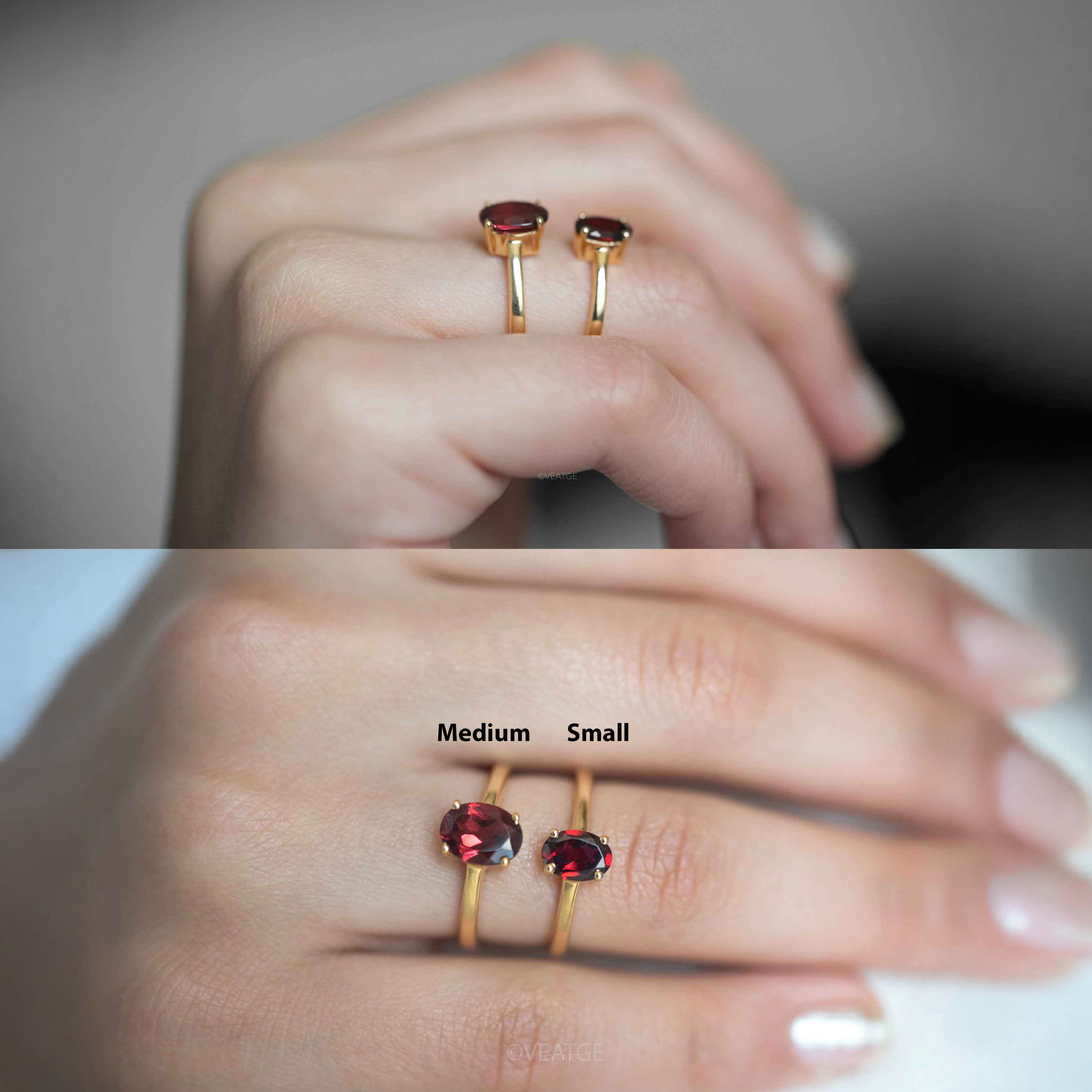 Garnet Ring Small - Signature Oval