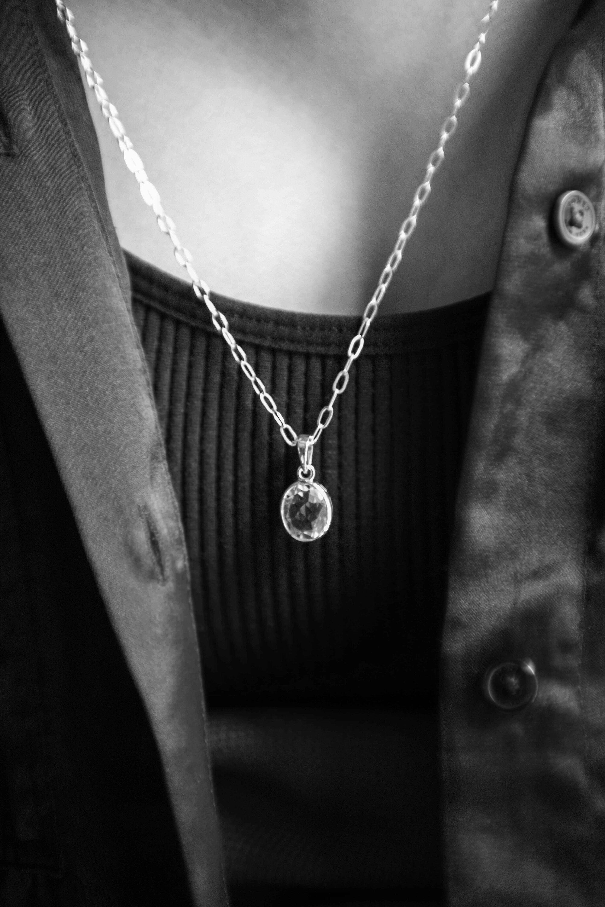Moonstone silver necklace