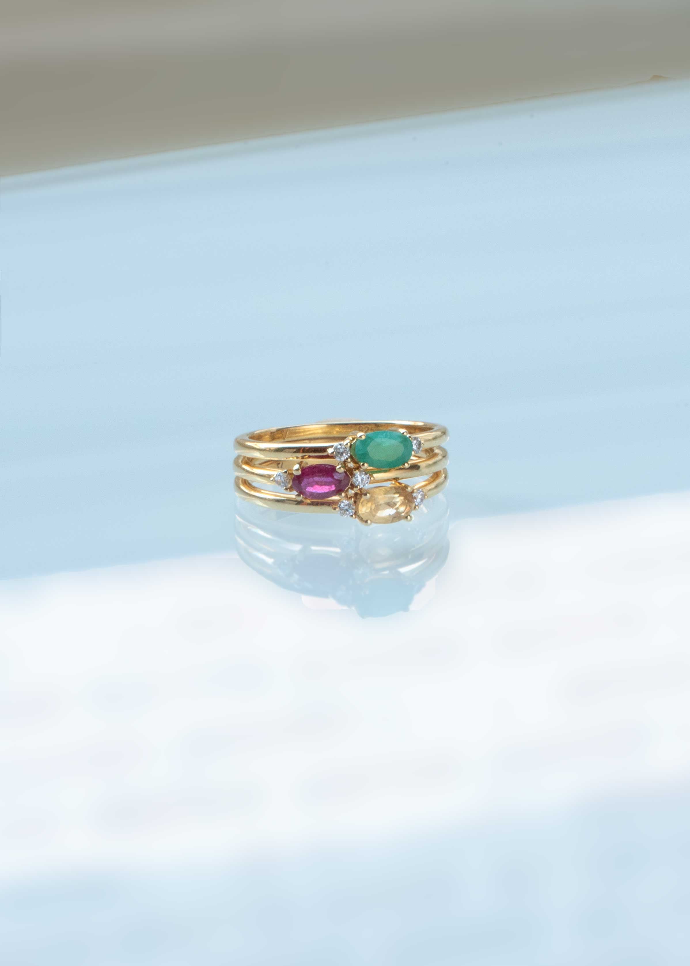 delicate stackable gemstone rings birthstone gifts