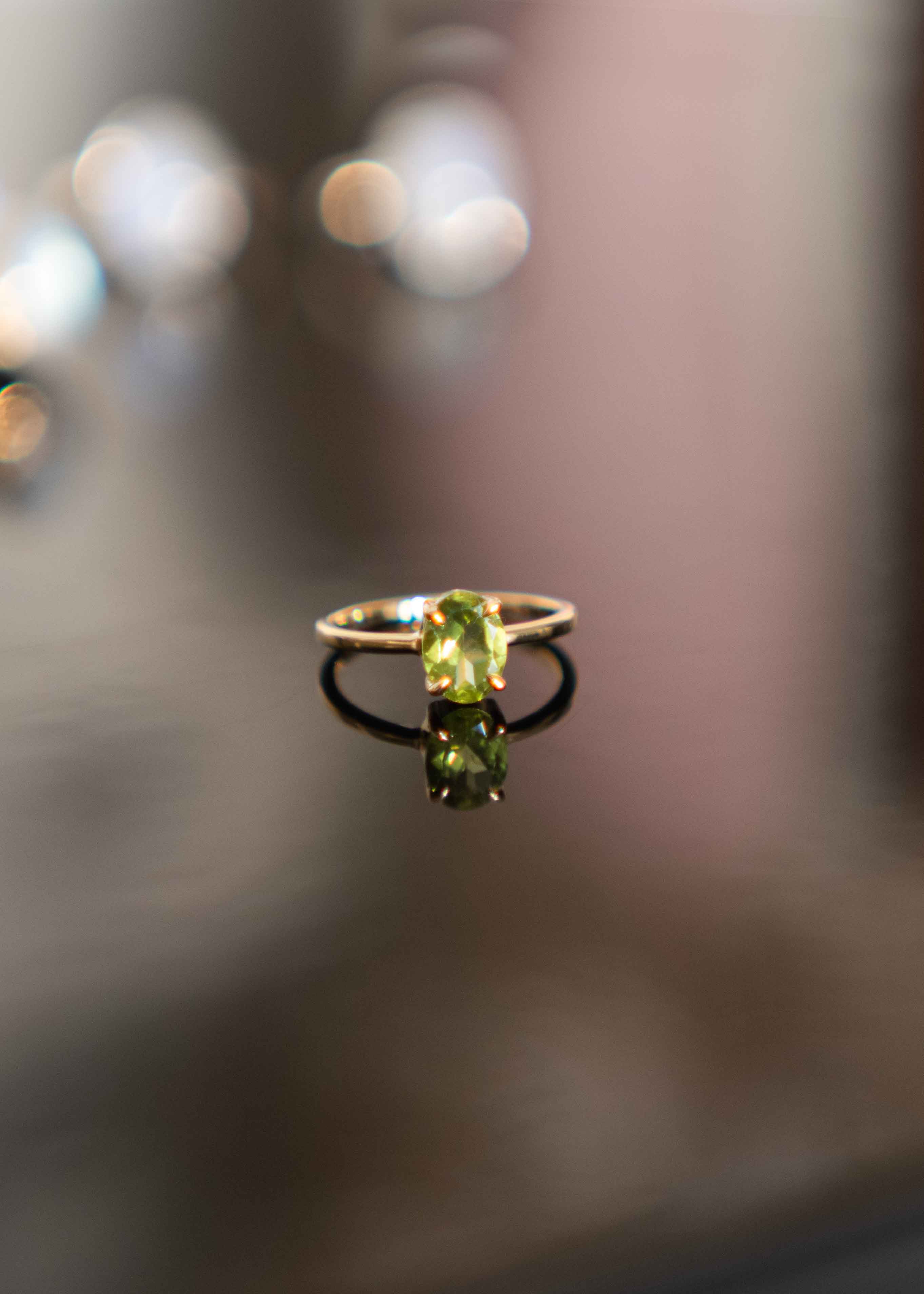 Genuine Peridot Ring Veatge