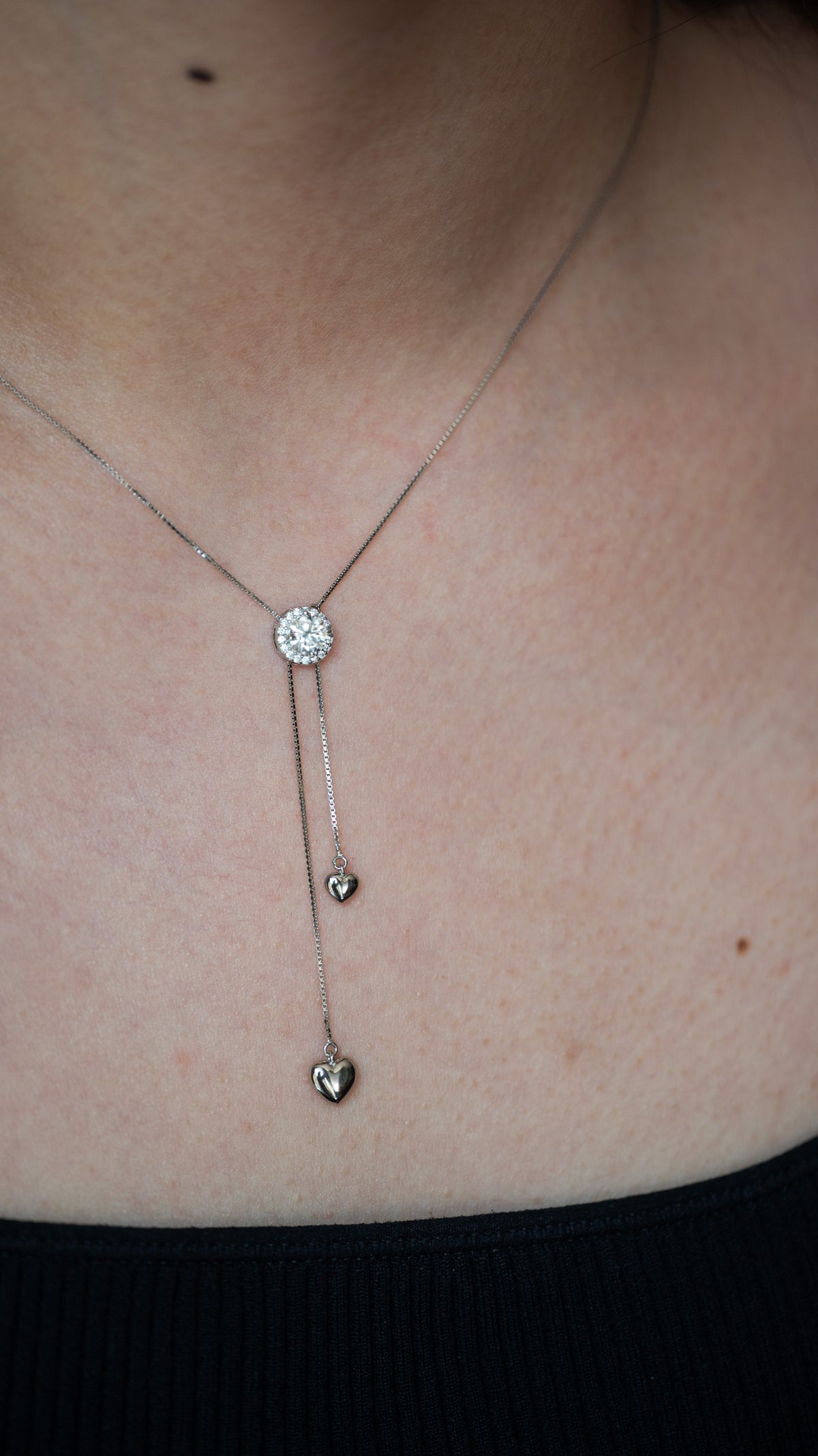Moissanite Lariat Y Necklace