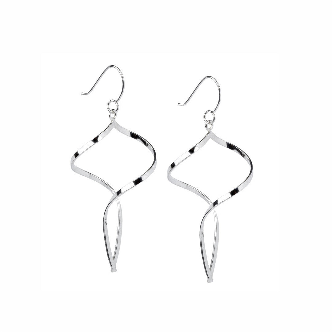 Silver Spiral Earrings