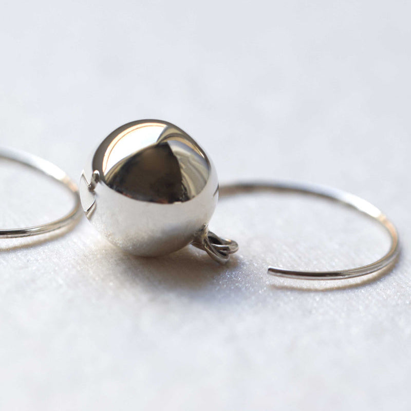 Ball Wire Hoops Earrings