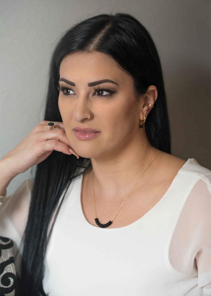 black onyx protection necklace