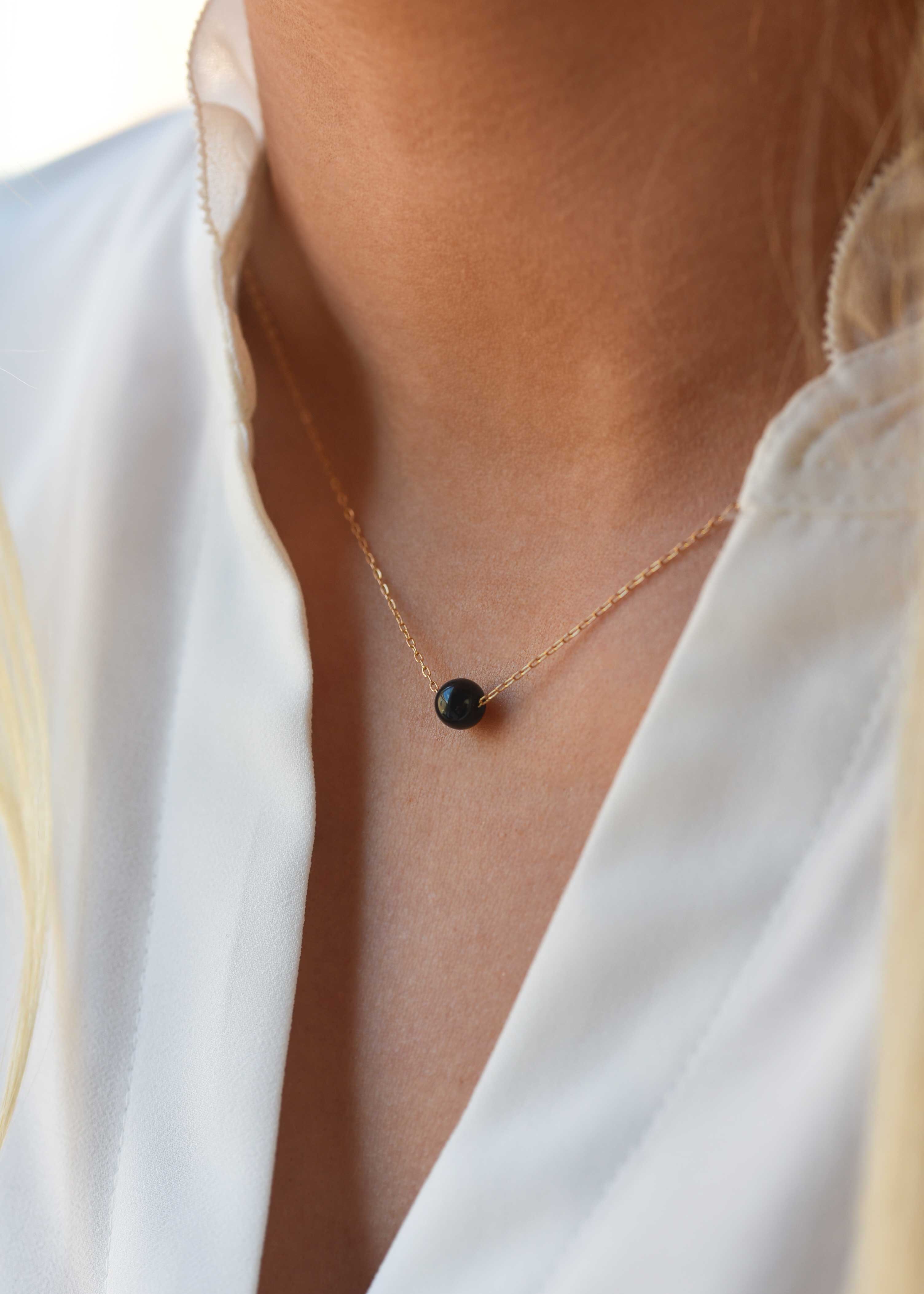 black onyx protection necklace