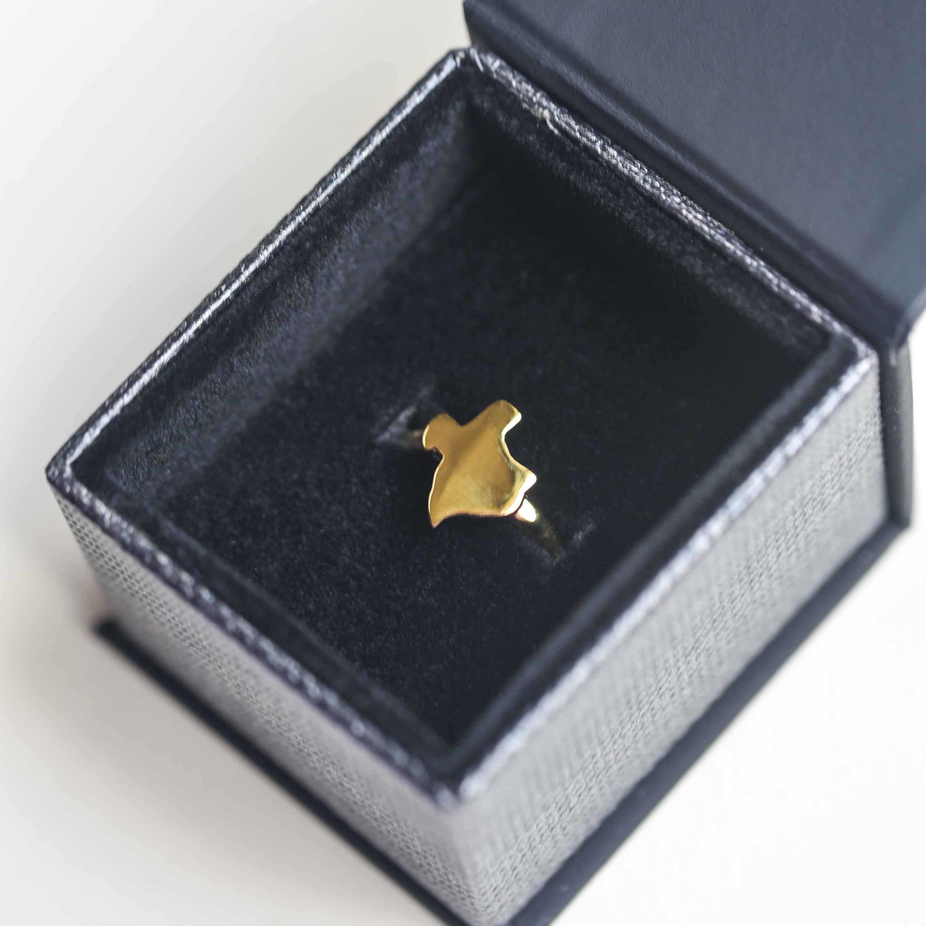 gold texas ring, texas state ring, texas shape ring