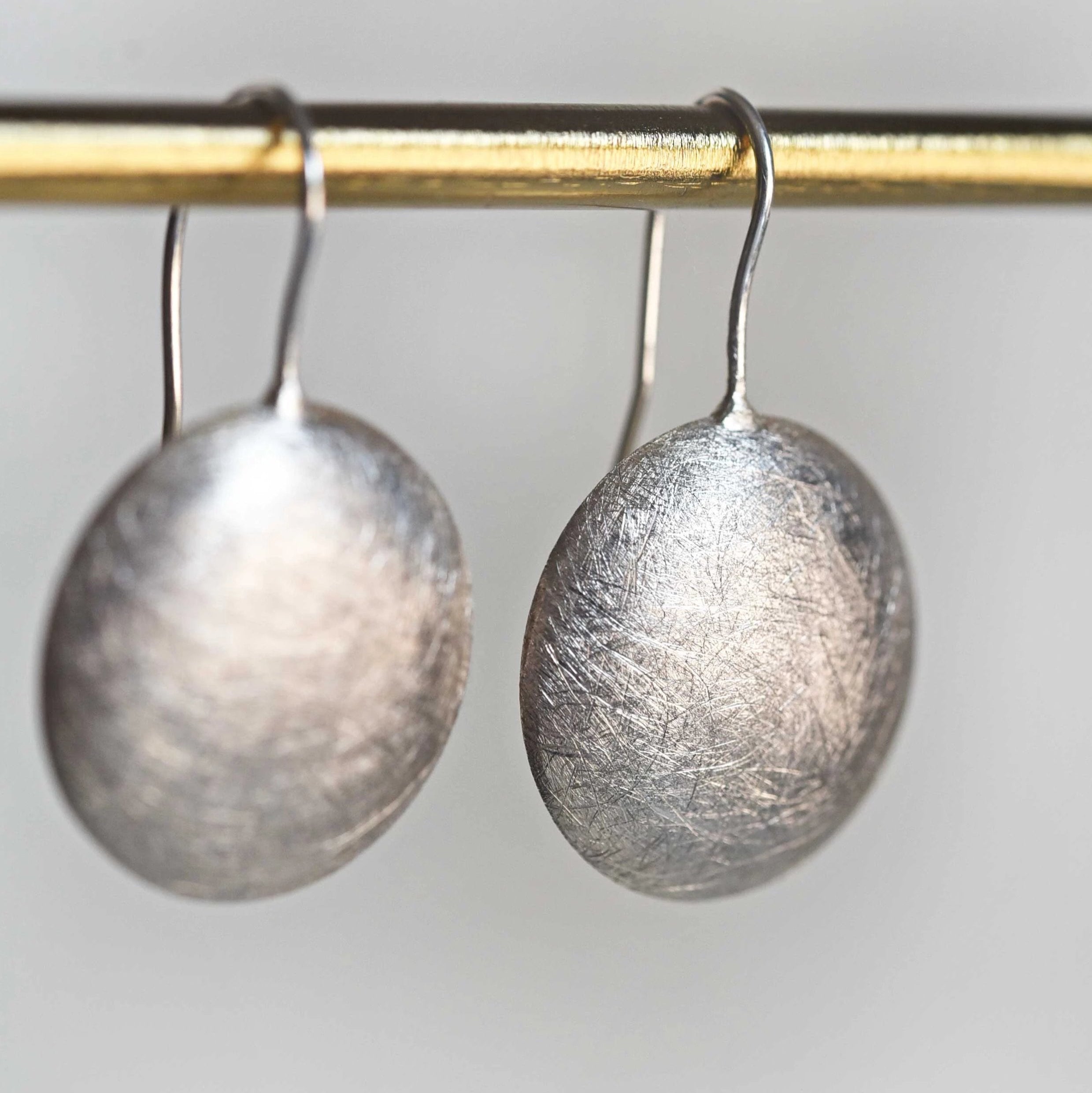 brushed circle earrings, statement earrings wedding