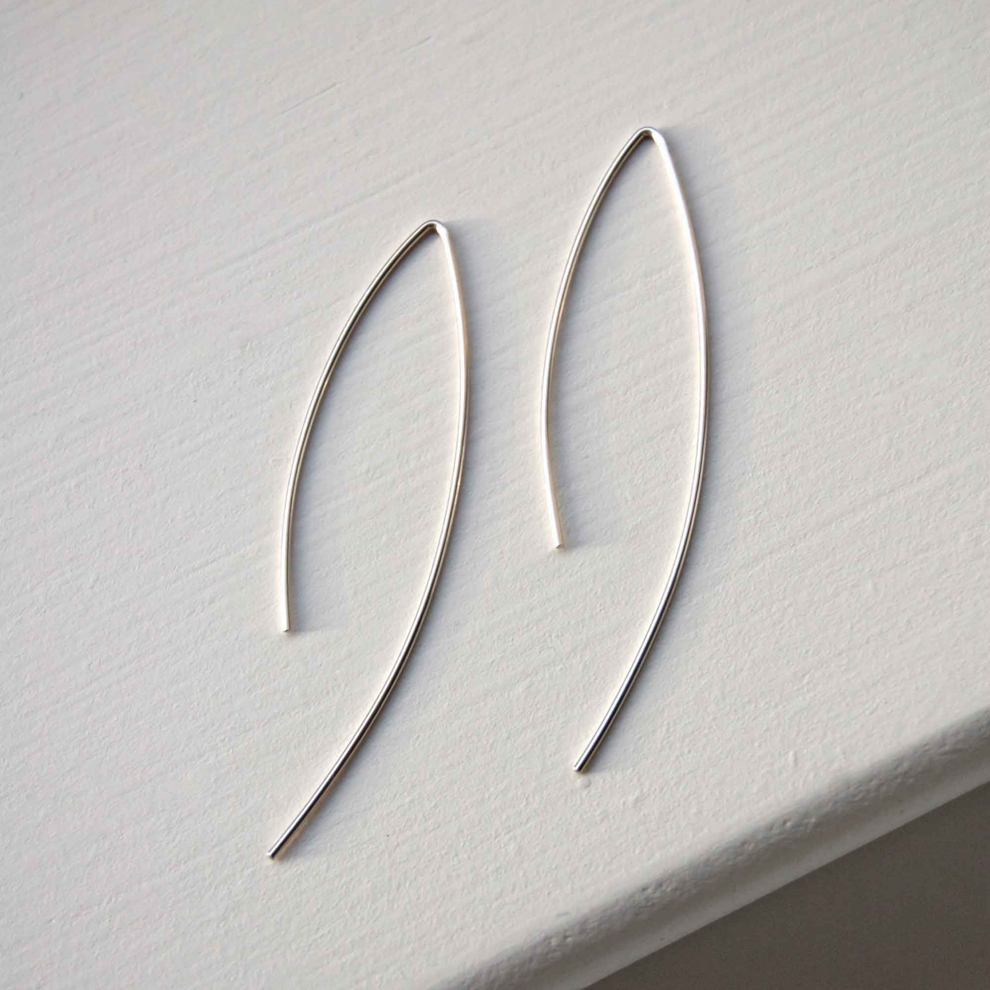 Arc Threader Earrings Minimal Simple Gold Hoops gifts for women girls best friend