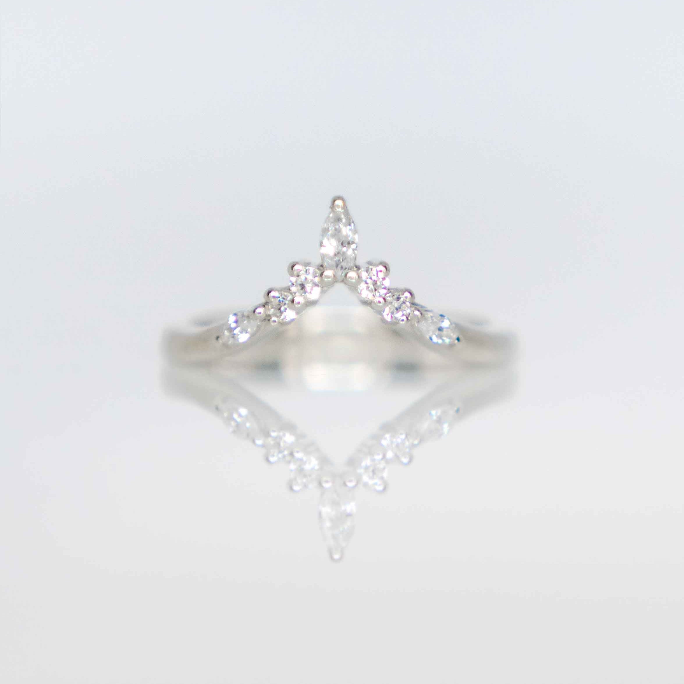 Callie Stacking Ring Peak Wishbone stacking ring gold silver