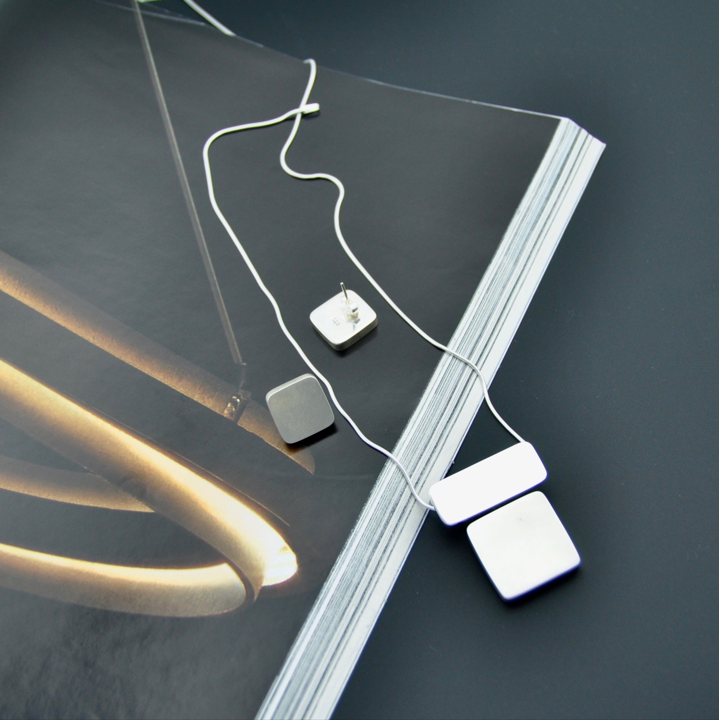 square studs, geometric stud earrings