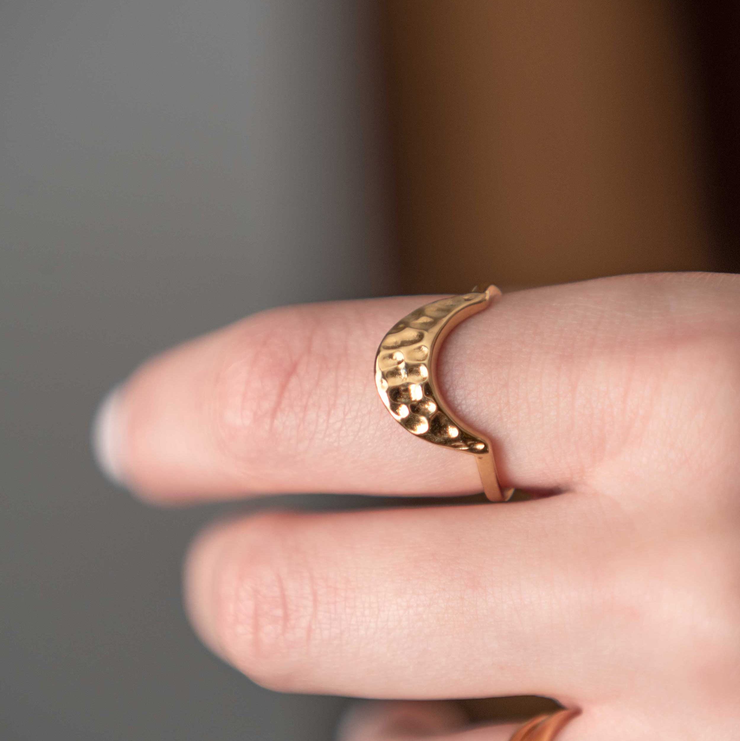 dawn ring in gold vermeil unique gifts for women stacking stackable gold plated silver wedding band
