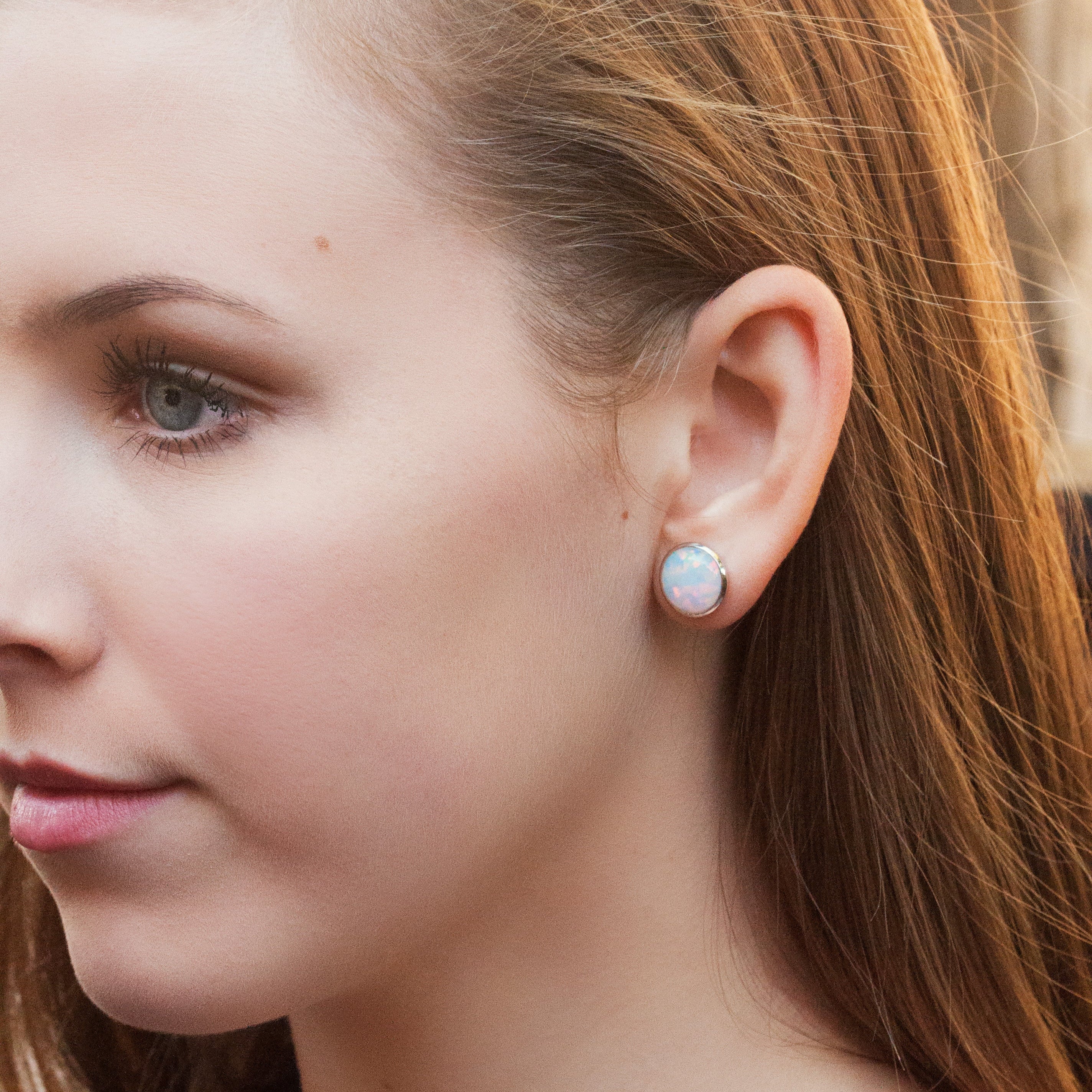 Opal Large Studs Earrings
