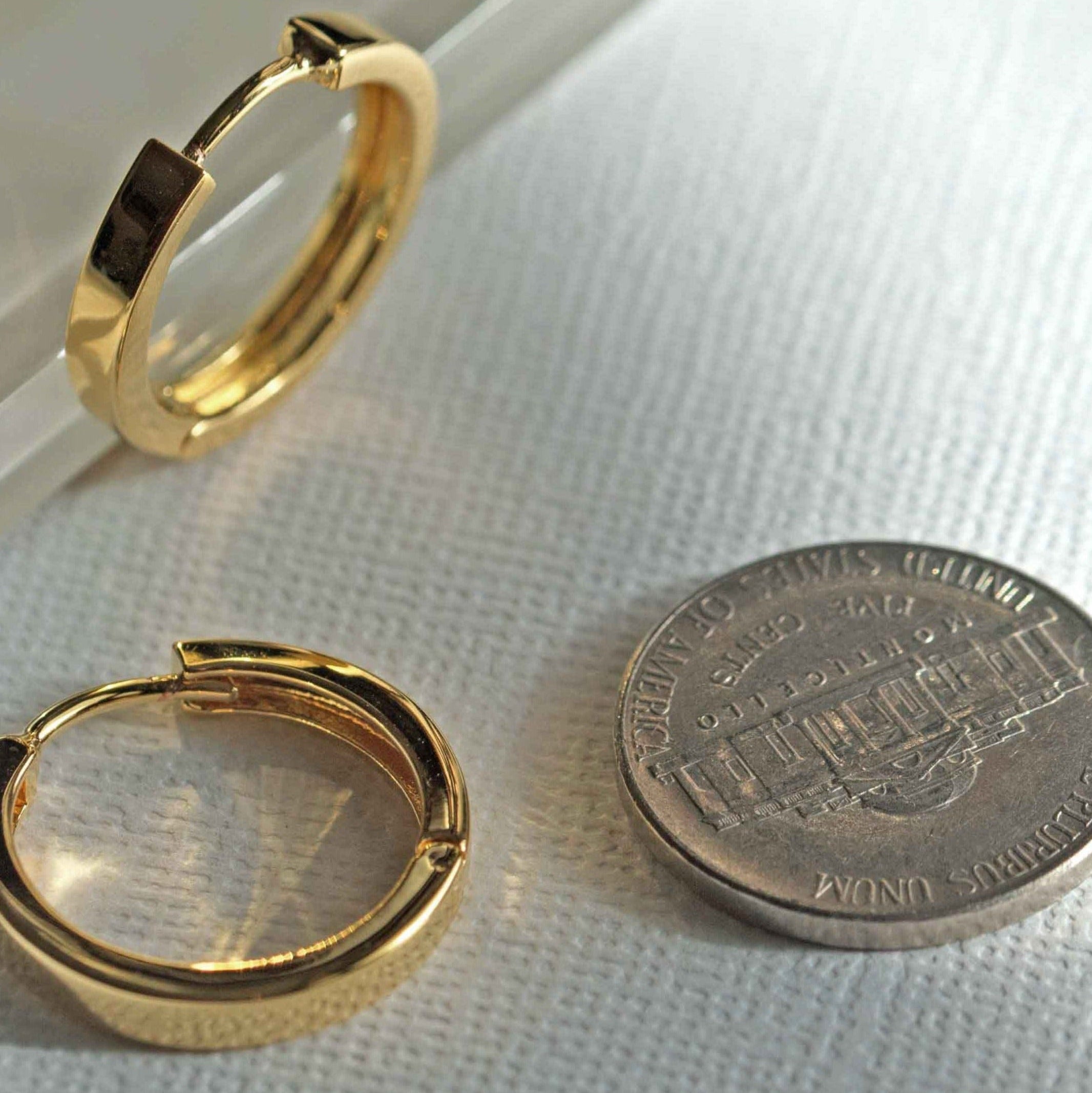 Rose Gold Hoops, Modern Hoops, Edgy Hoops, Large Hoops