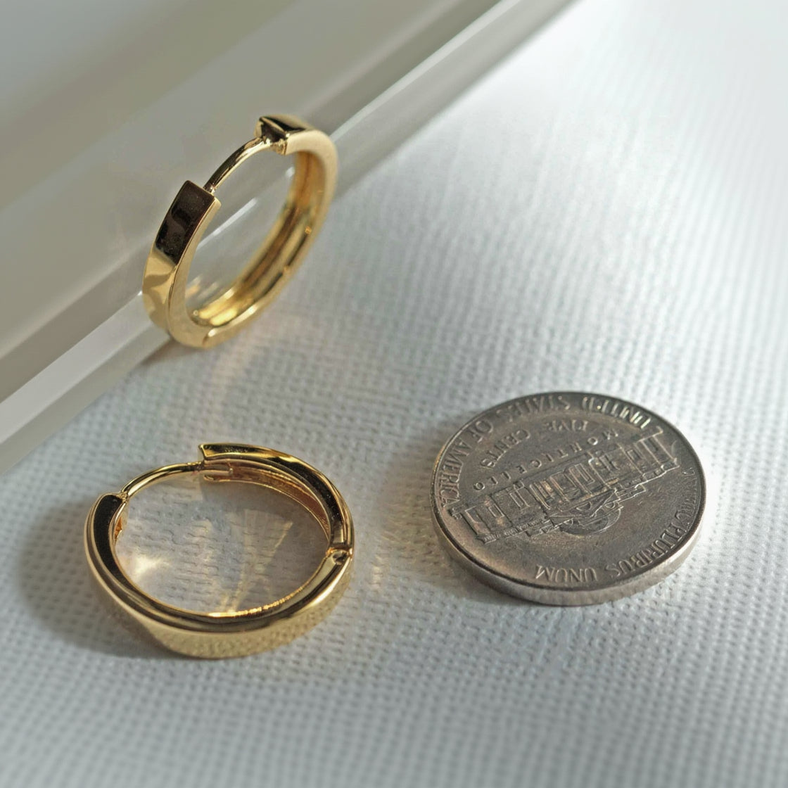 Rose Gold Hoops, Modern Hoops, Edgy Hoops, Large Hoops