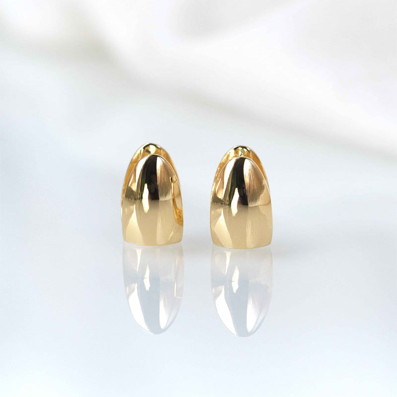 Chunky Silver Hoops Huggies, Simple Gold Hoops, Statement Earrings for Women, Chunky Hoop Earrings, Rose Gold Hoops, Birthday Gifts for her, Unique Gift for Girls Daughter Friend