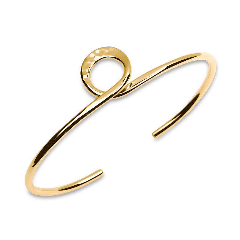 Hammered Knot Bracelet - Gold