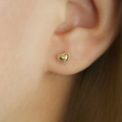 14k solid gold cartilage stud earrings