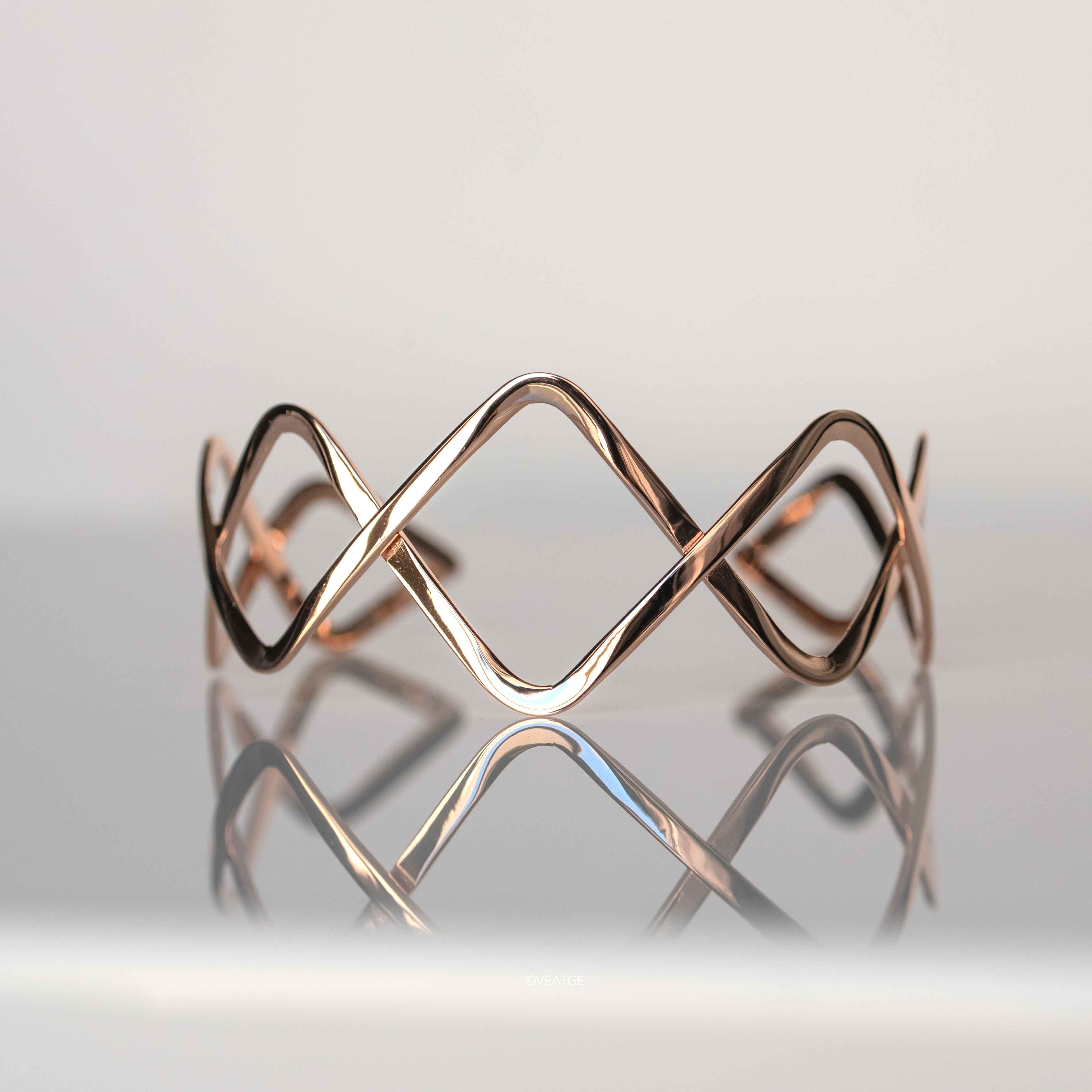 Infinity Cuff Bracelet for Women, best Rose gold gifts for her, Statement Jewelry
