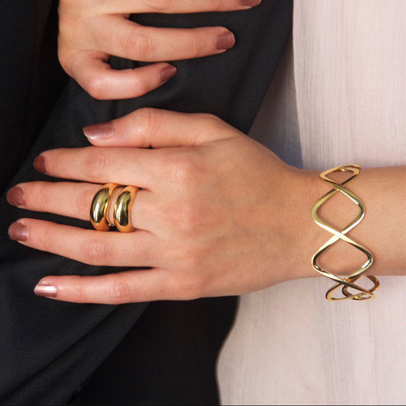 Intersection Cuff Bracelet - Gold Vermeil