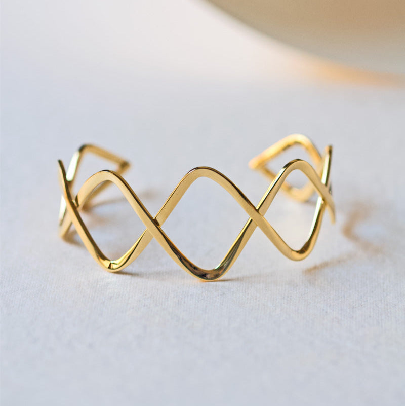 Intersection Cuff Bracelet - Gold Vermeil