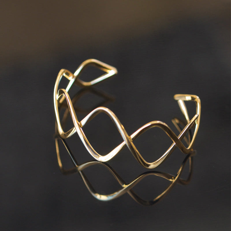 Intersection Cuff Bracelet - Gold Vermeil