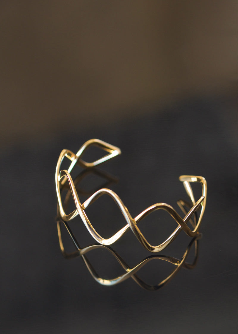 Intersection Cuff Bracelet - Gold Vermeil