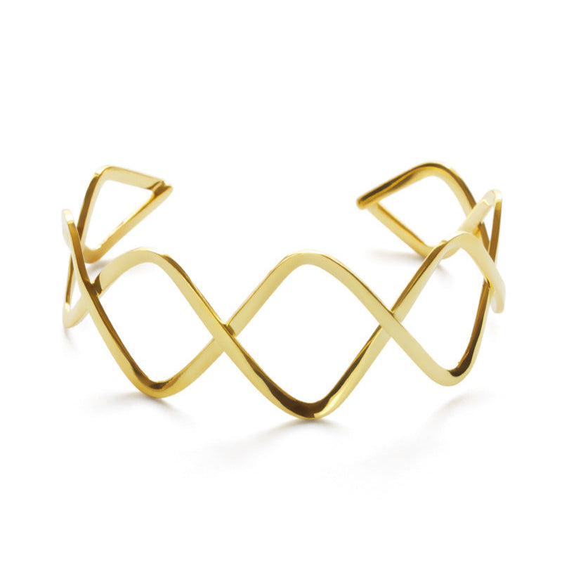 Intersection Cuff Bracelet - Gold Vermeil