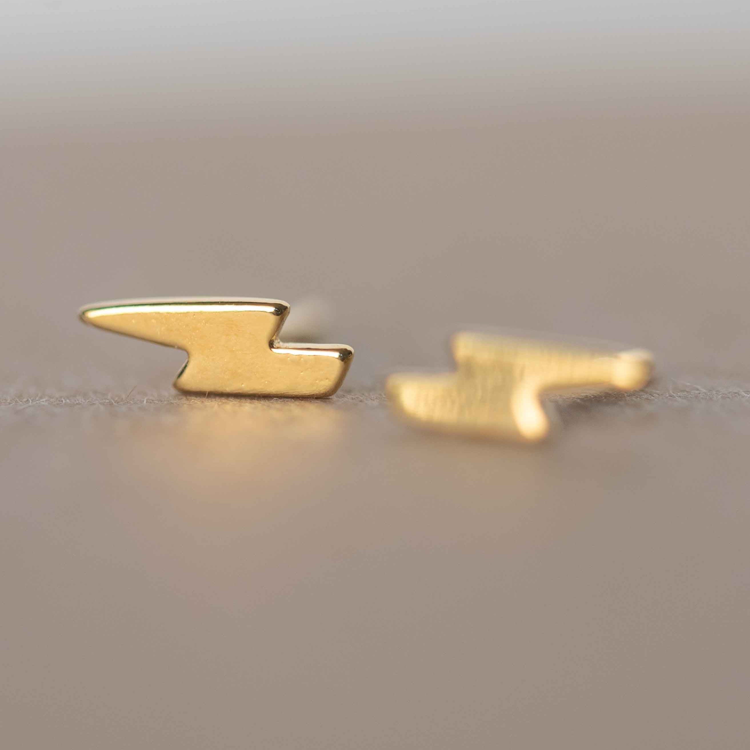 lightning studs small earrings for cartilage second piercing gift for girls