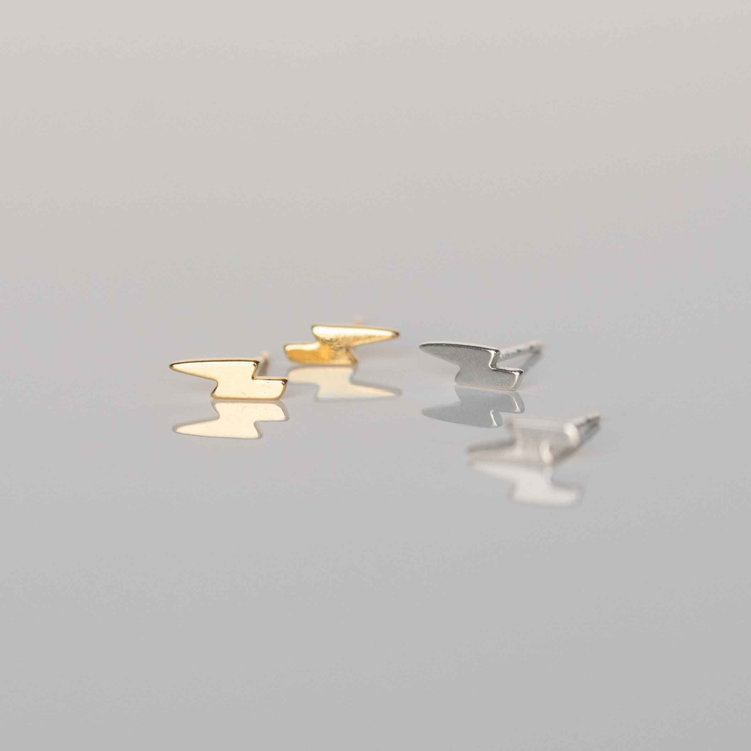 lightning studs small earrings for cartilage second piercing gift for girls