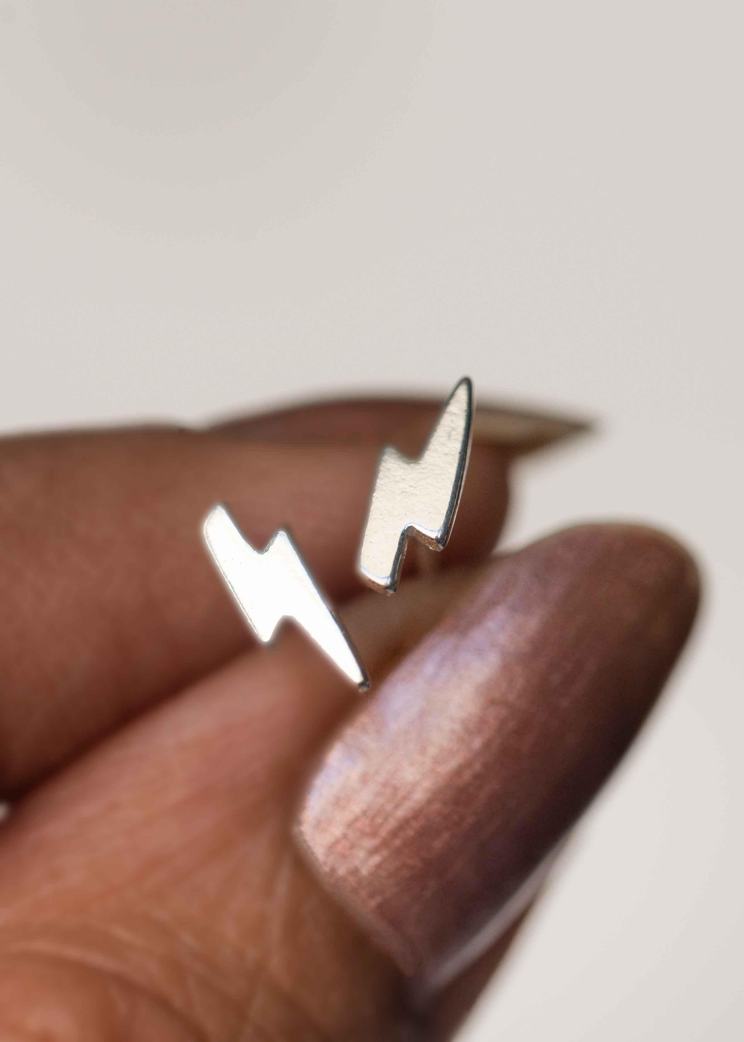 lightning studs small earrings for cartilage second piercing gift for girls