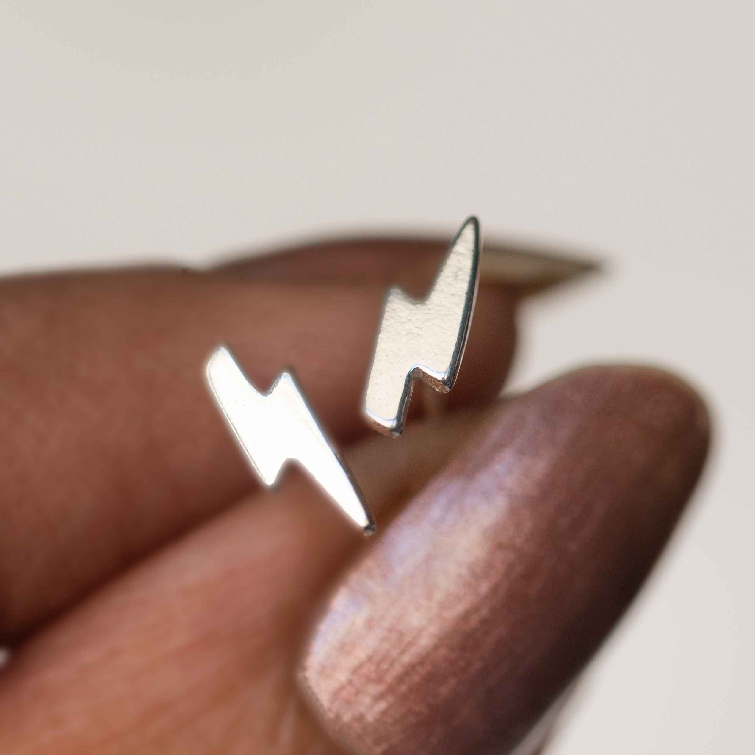 lightning studs small earrings for cartilage second piercing gift for girls