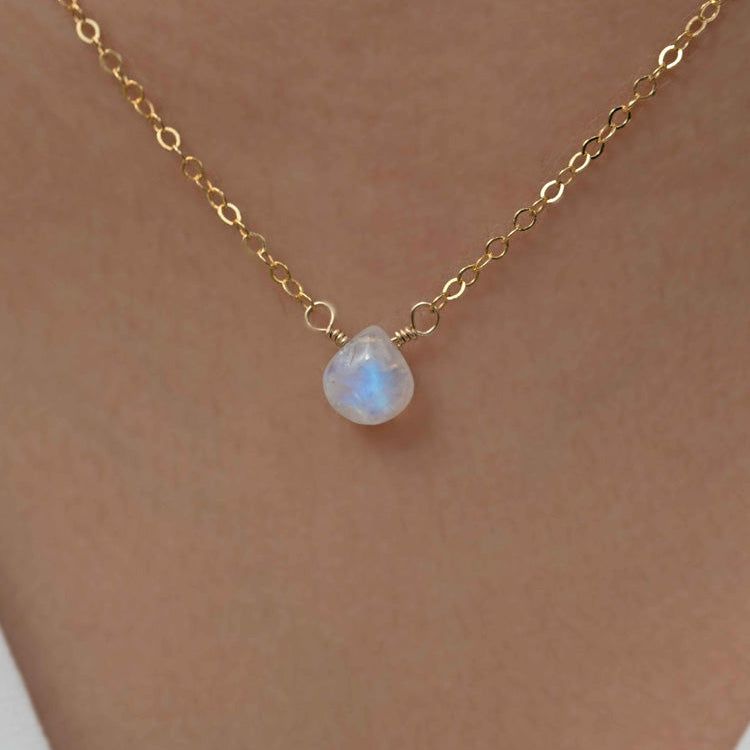 Moonstone Gold Layering Necklace