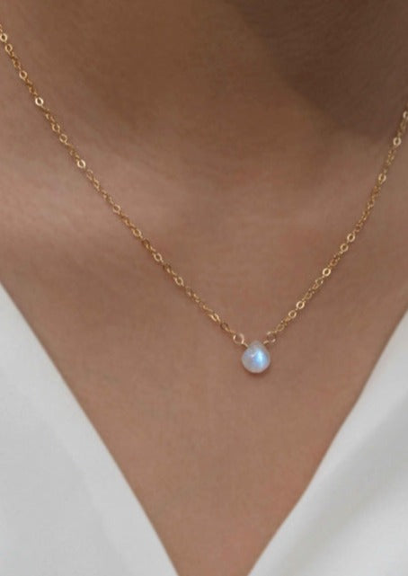 Moonstone Gold Layering Necklace