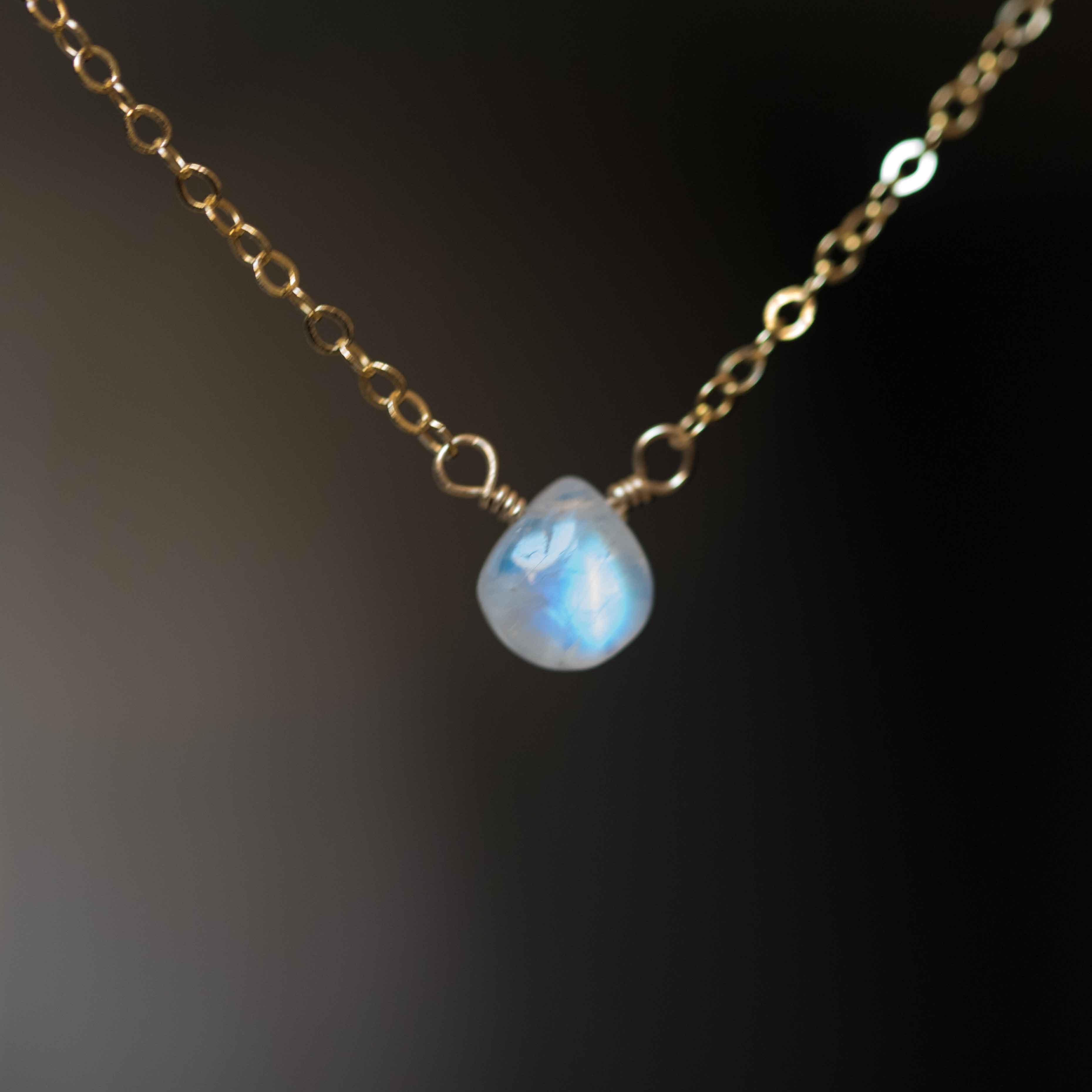 Moonstone Gold Layering Necklace