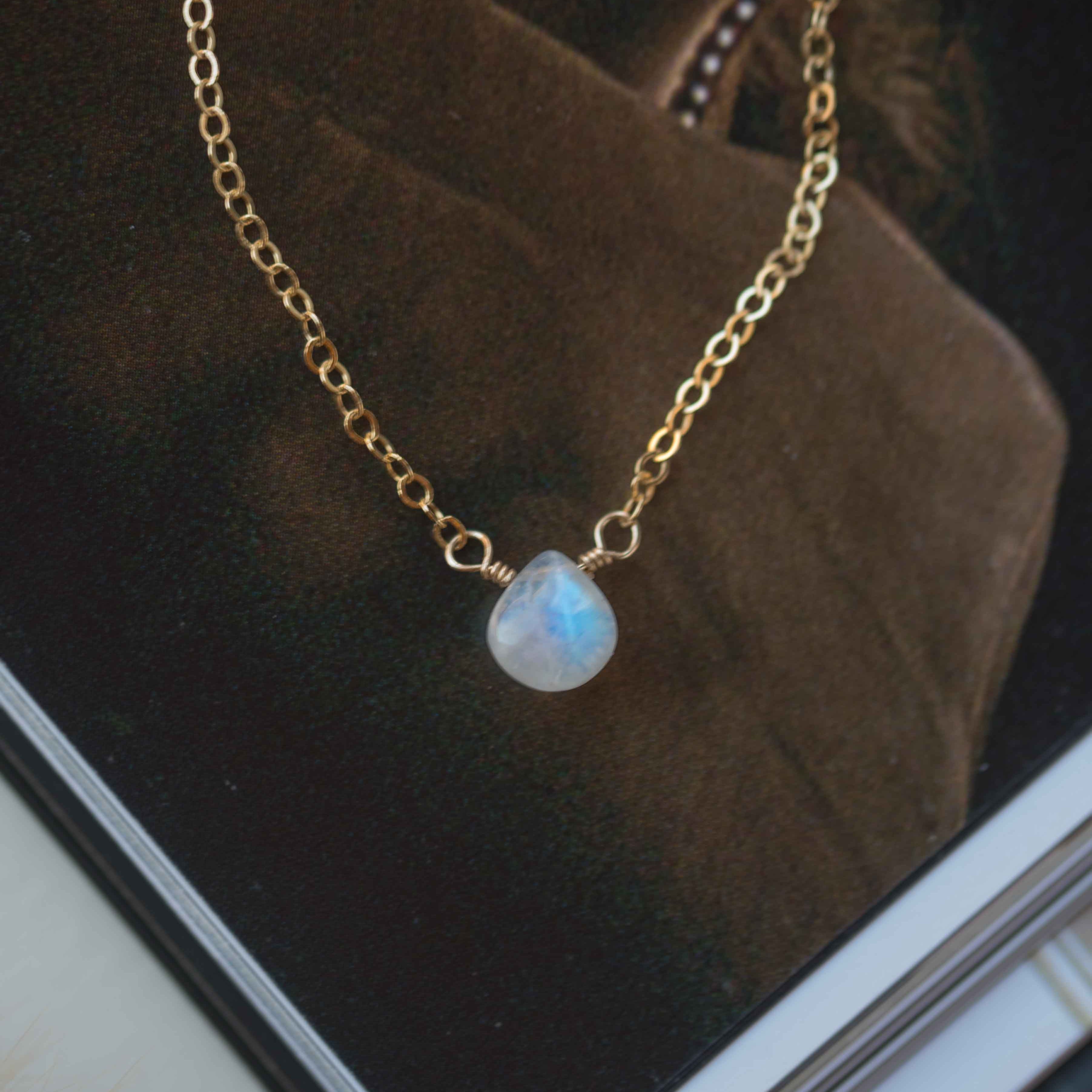 Moonstone Gold Layering Necklace