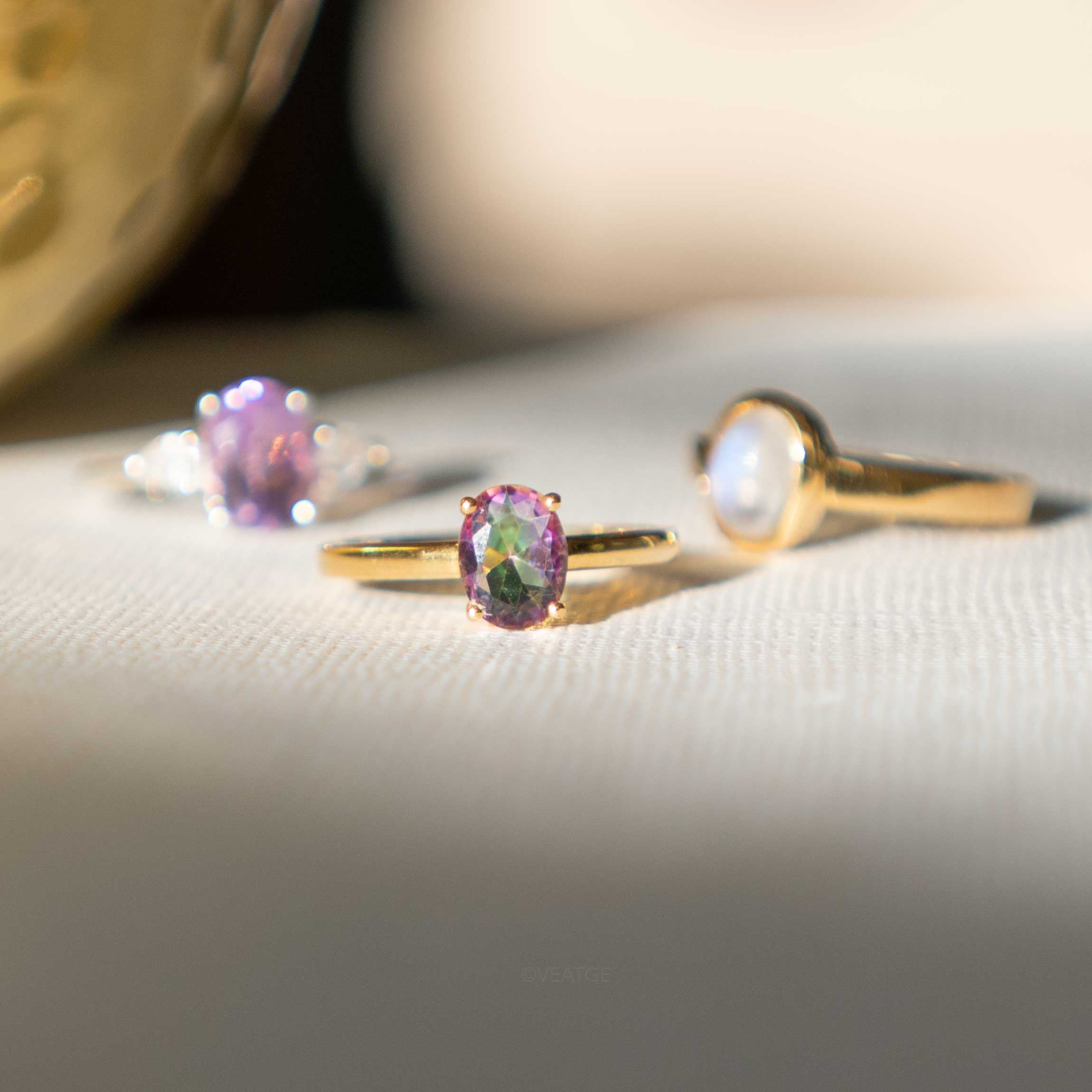 Mystic Topaz Ring in Gold Vermeil gifts for women gift for her gemstone ring