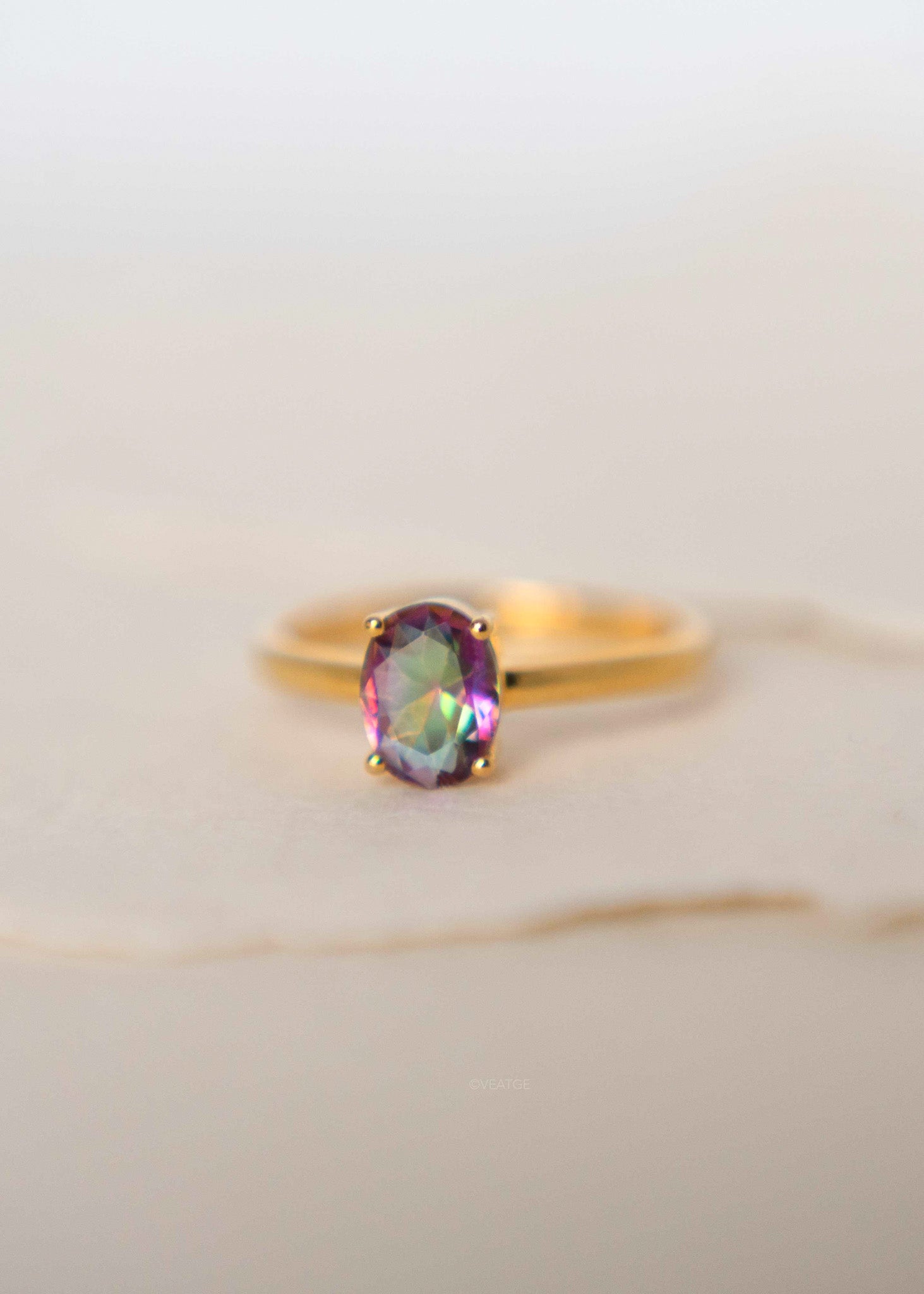 Mystic Topaz Ring in Gold Vermeil gifts for women gift for her gemstone ring